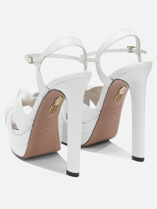 Aquazzura "Nina Plateau 130MM" Heeled sandals White


