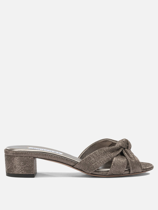 Mule 55% nylon 45% polyester - 100% calf leather  Marrone - Aquazzura Donna | PDP | VIETTI Online Store 
