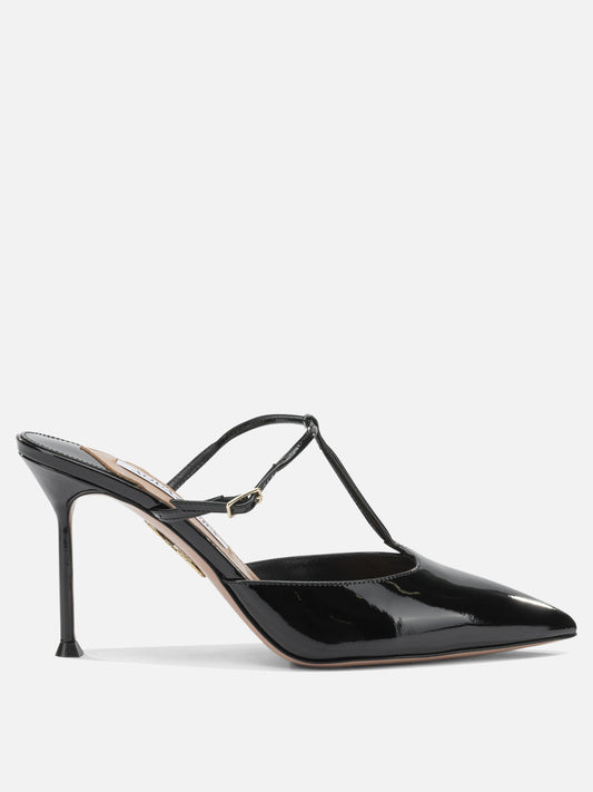 Mules 100% kid leather - 100% calf leather  Black - Aquazzura Women | PLP | VIETTI Online Store 
