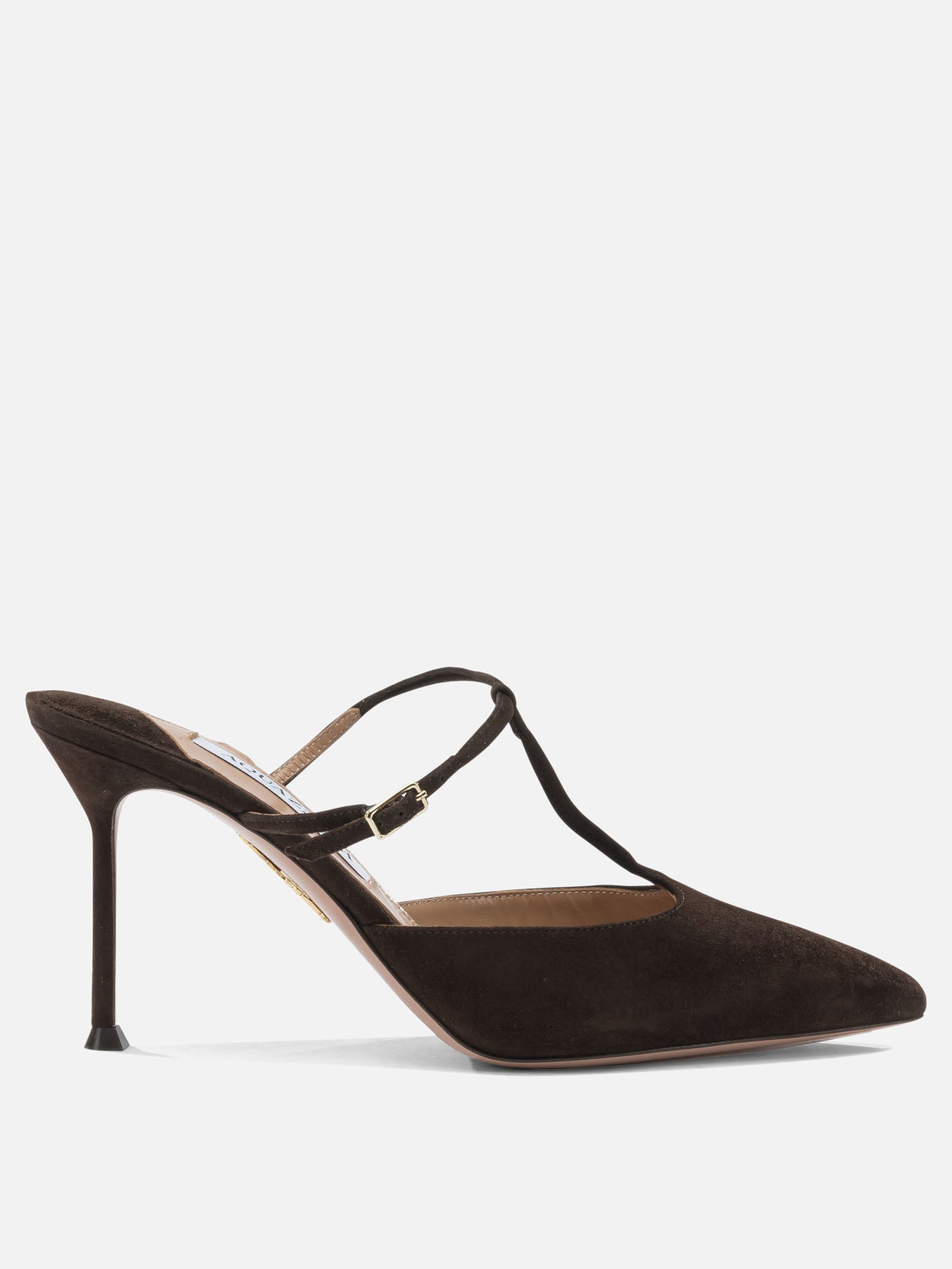 Mule 100% kid leather - 100% calf leather  Marrone - Aquazzura Donna | PDP | VIETTI Online Store | Zoom-Modal
