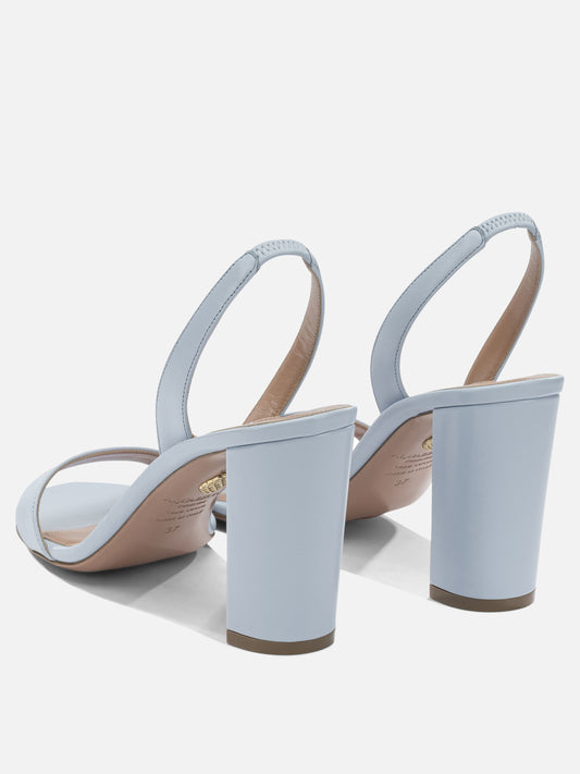 Aquazzura "So Nude Block 85mm" heeled sandals Light blue

