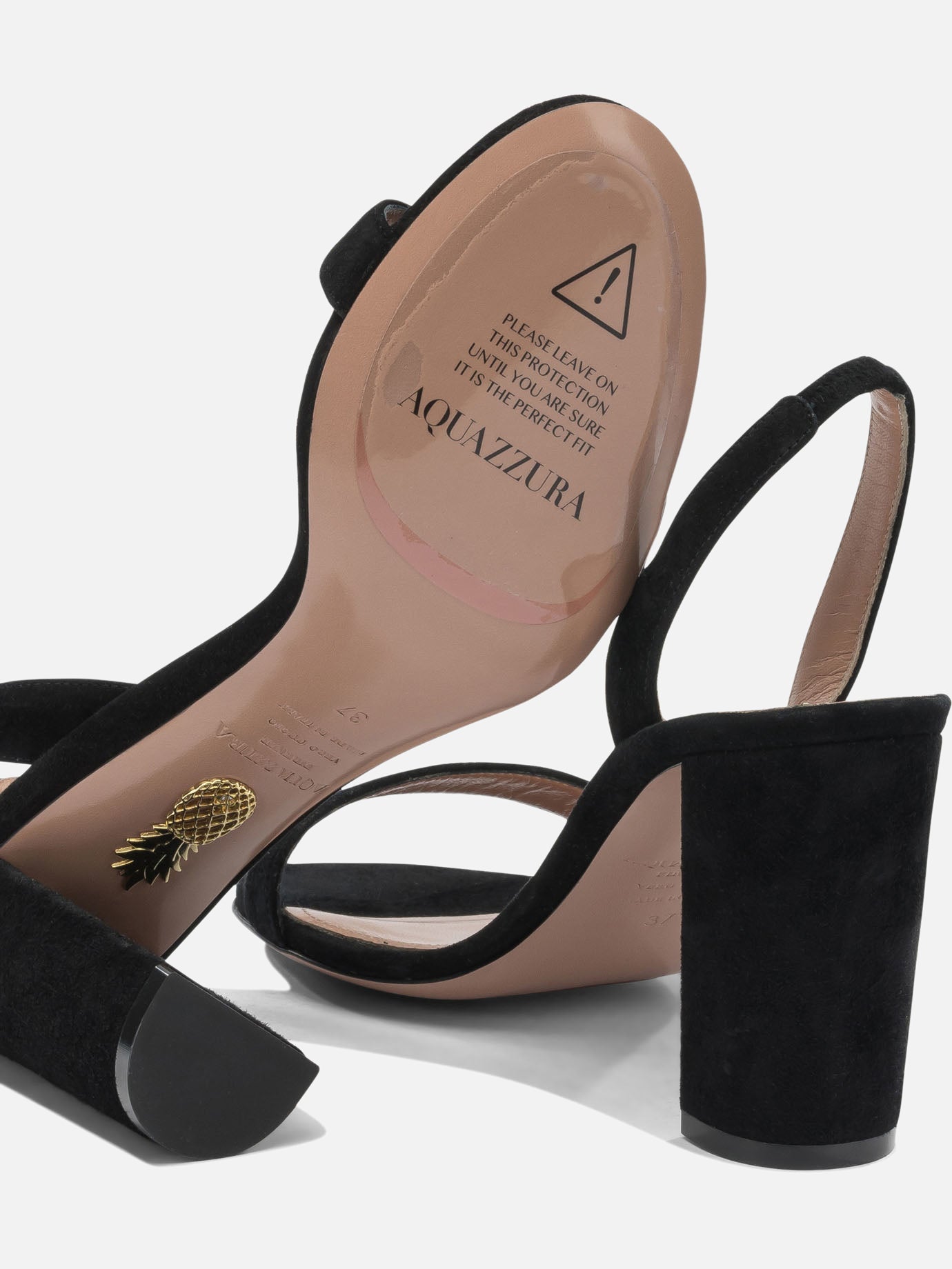 Heeled sandals 100% leather - 100% leather  Black - Aquazzura Women | PDP | VIETTI Online Store | thumbnail_5