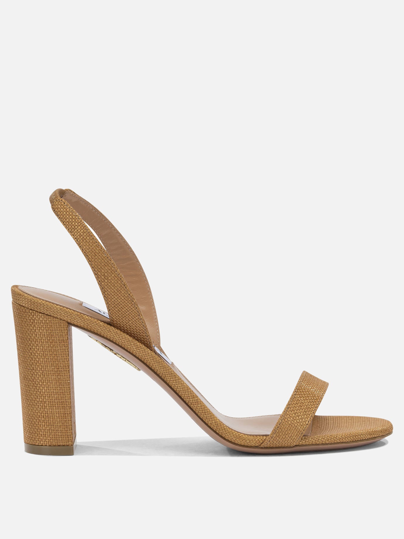 Heeled sandals 100% viscose - 100% leather  Brown - Aquazzura Women | PDP | VIETTI Online Store | thumbnail