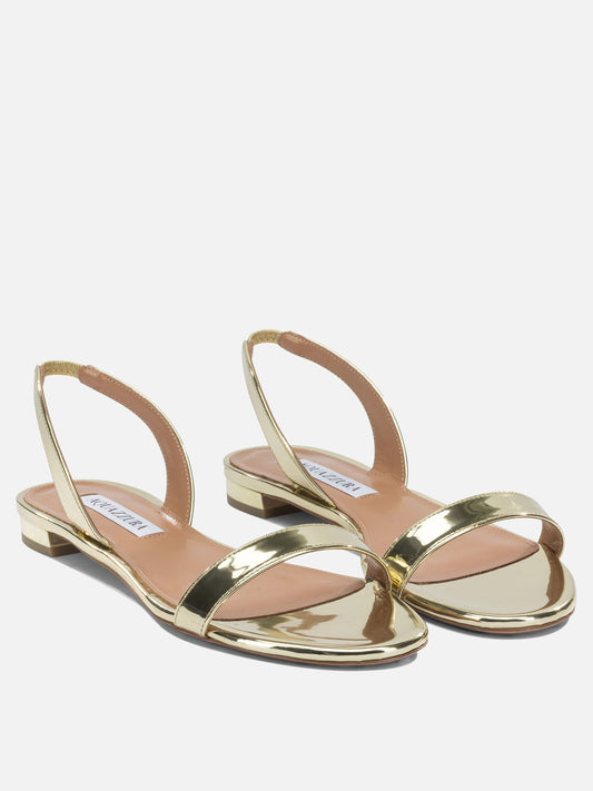 Sandali bassi 40% polyester 38% polyurethane 22% thermoplastic polyurethane - 100% calf leather  Oro - Aquazzura Donna | PLP | VIETTI Online Store | 2
