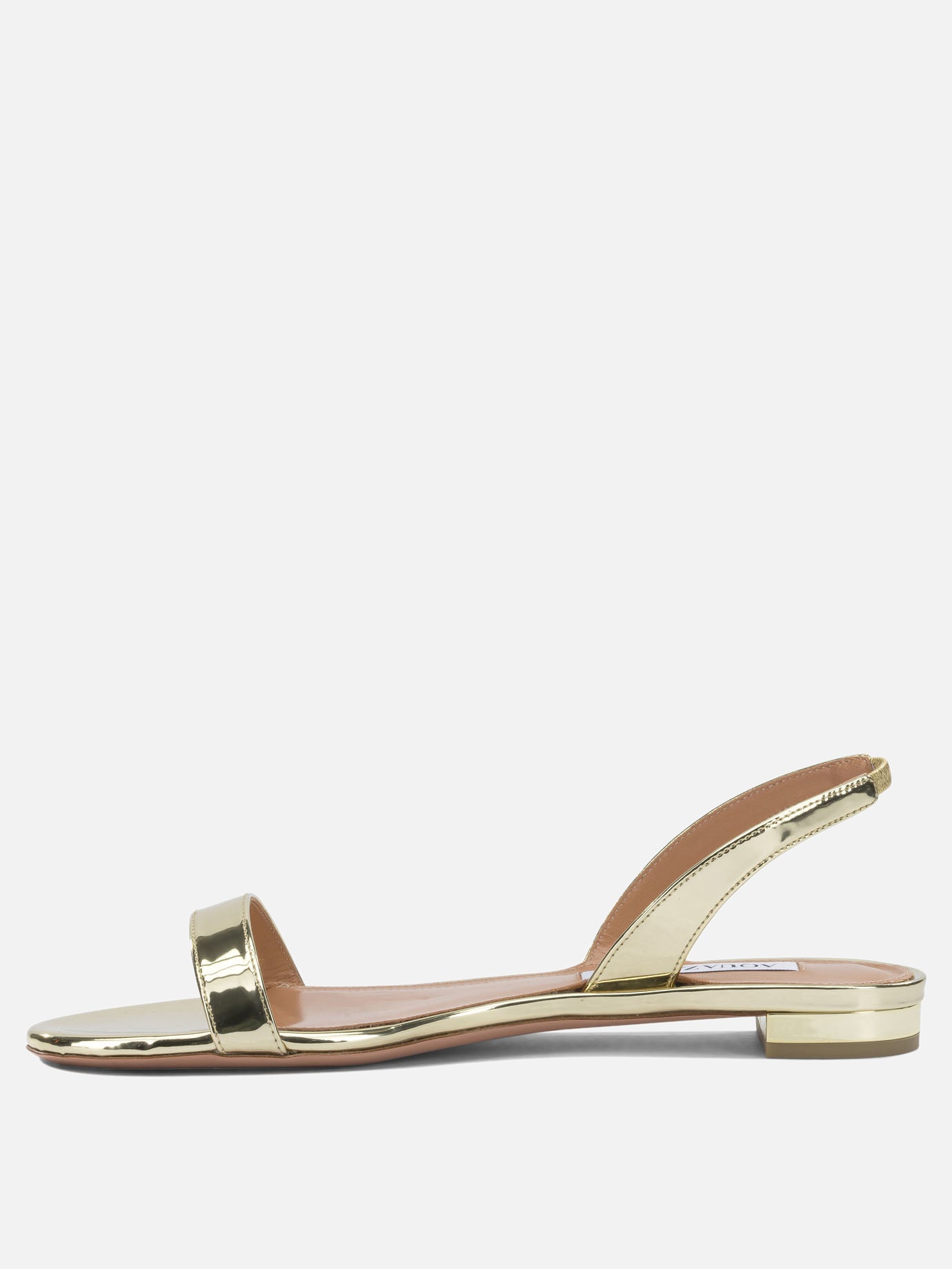 Flat sandals 40% polyester 38% polyurethane 22% thermoplastic polyurethane - 100% calf leather  Gold - Aquazzura Women | PDP | VIETTI Online Store | Zoom-Modal_3
