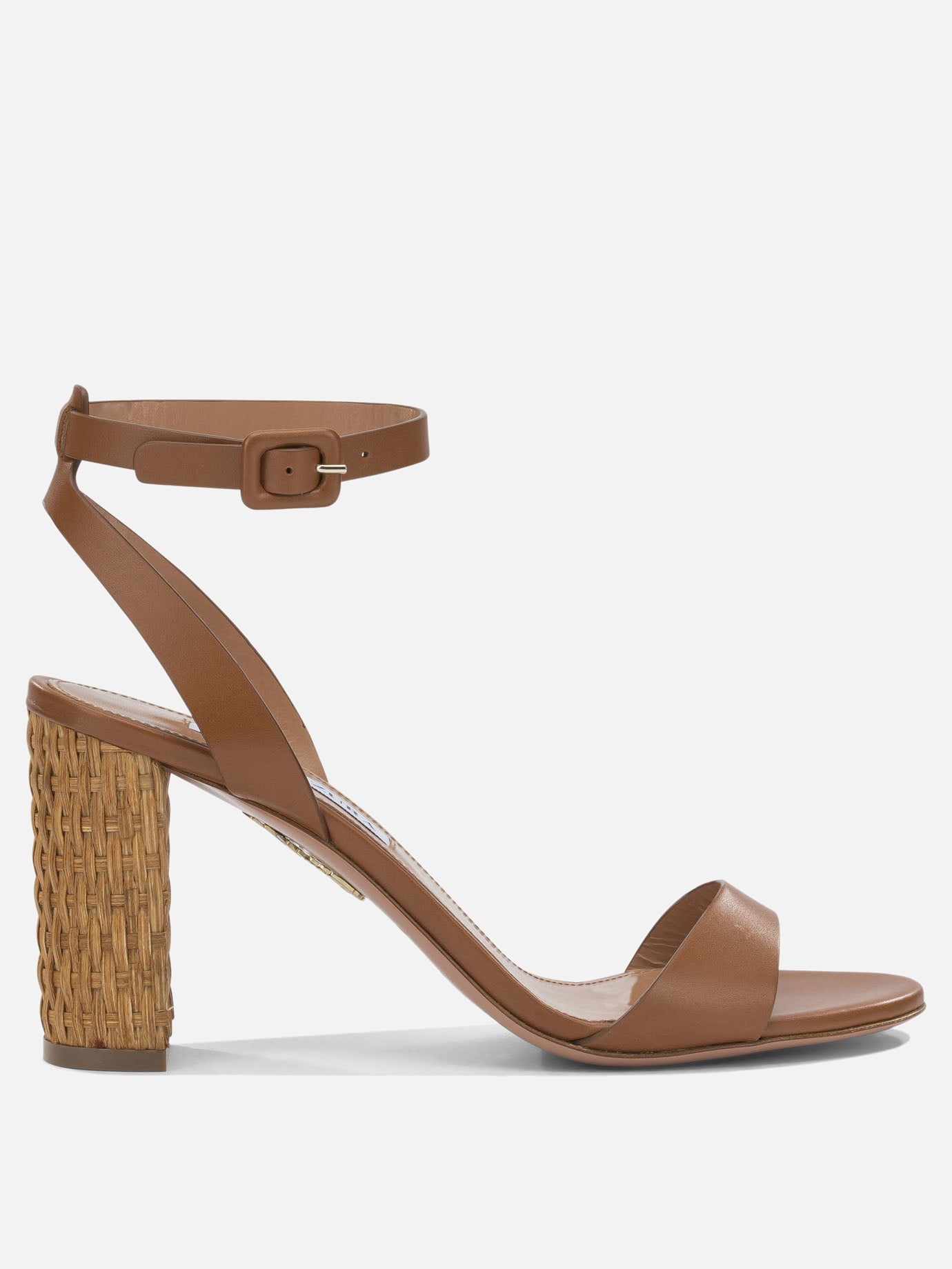 Heeled sandals 100% calf leather - 100% calf leather  Brown - Aquazzura Women | PDP | VIETTI Online Store | Zoom-Modal
