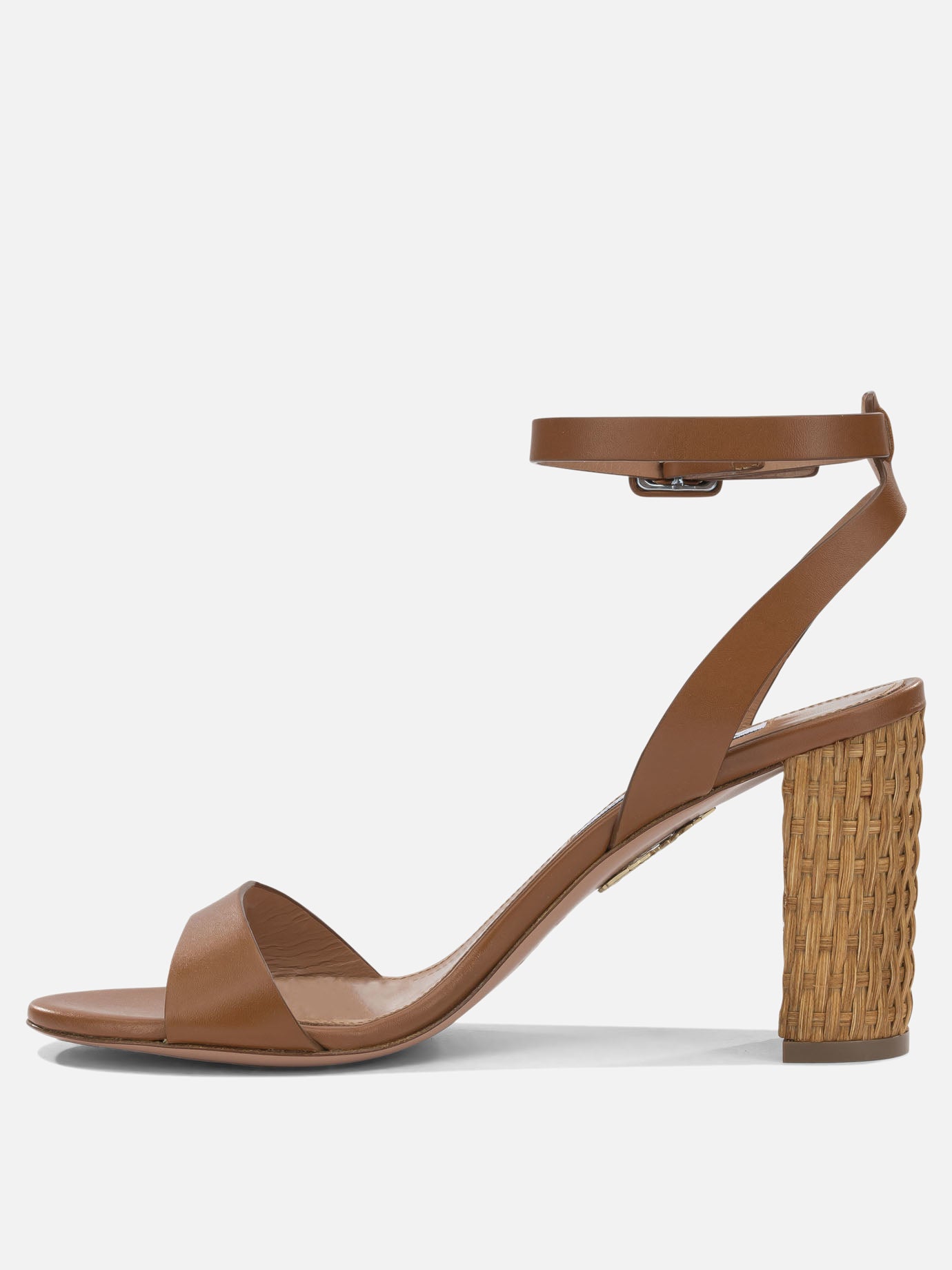 Heeled sandals 100% calf leather - 100% calf leather  Brown - Aquazzura Women | PDP | VIETTI Online Store | thumbnail_3