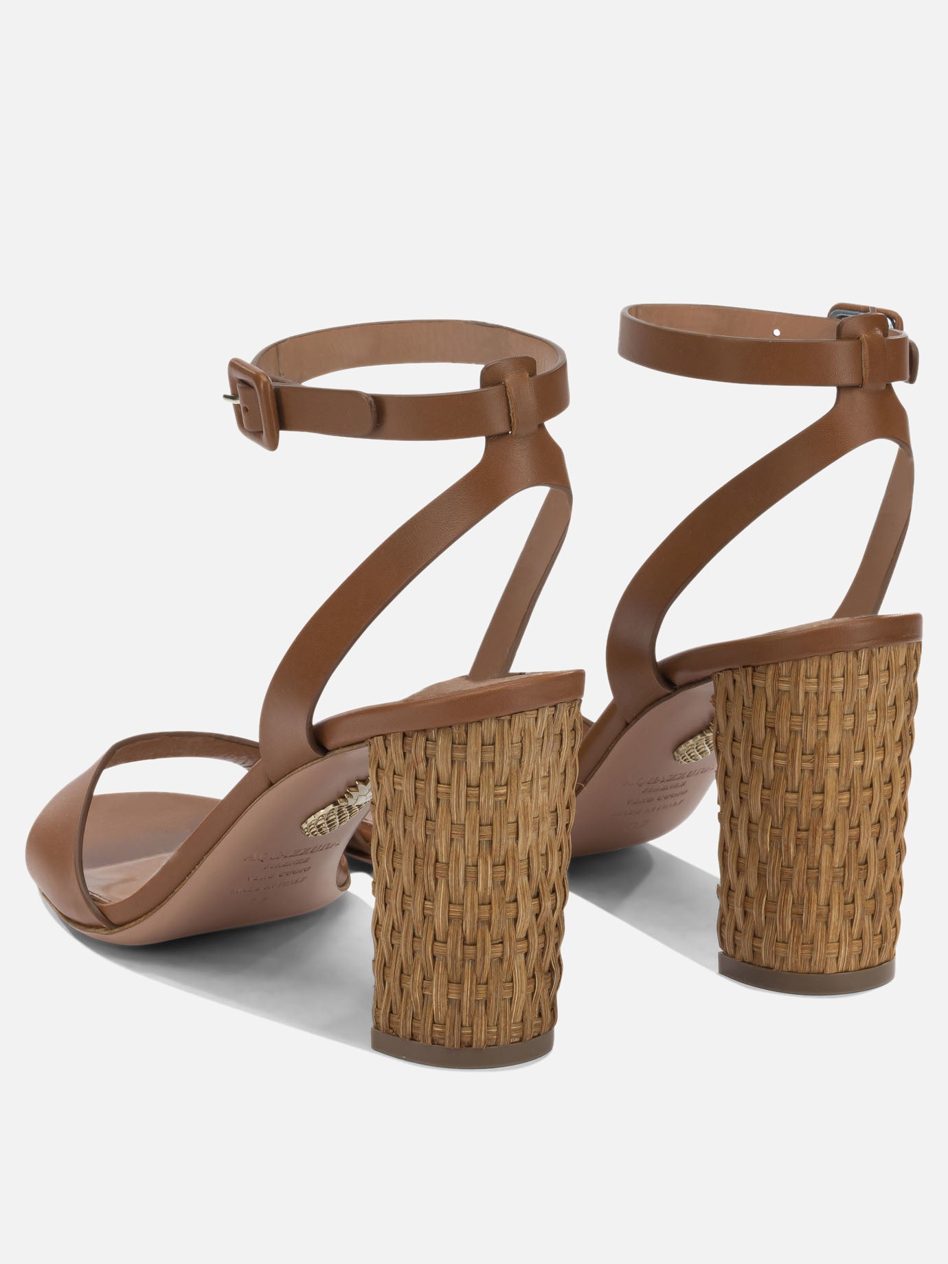 Heeled sandals 100% calf leather - 100% calf leather  Brown - Aquazzura Women | PDP | VIETTI Online Store | thumbnail_4