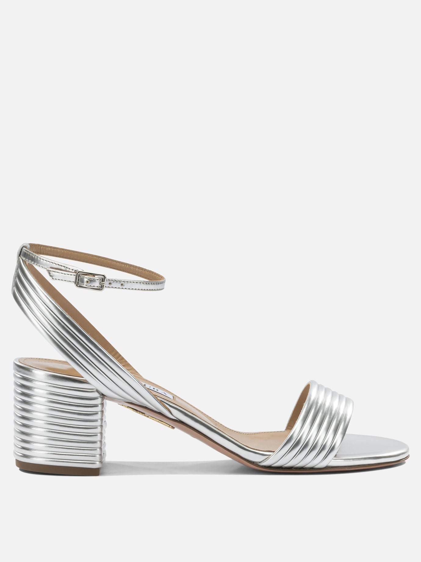 Heeled sandals 5% alfa - 100% calf leather  Silver - Aquazzura Women | PDP | VIETTI Online Store | thumbnail