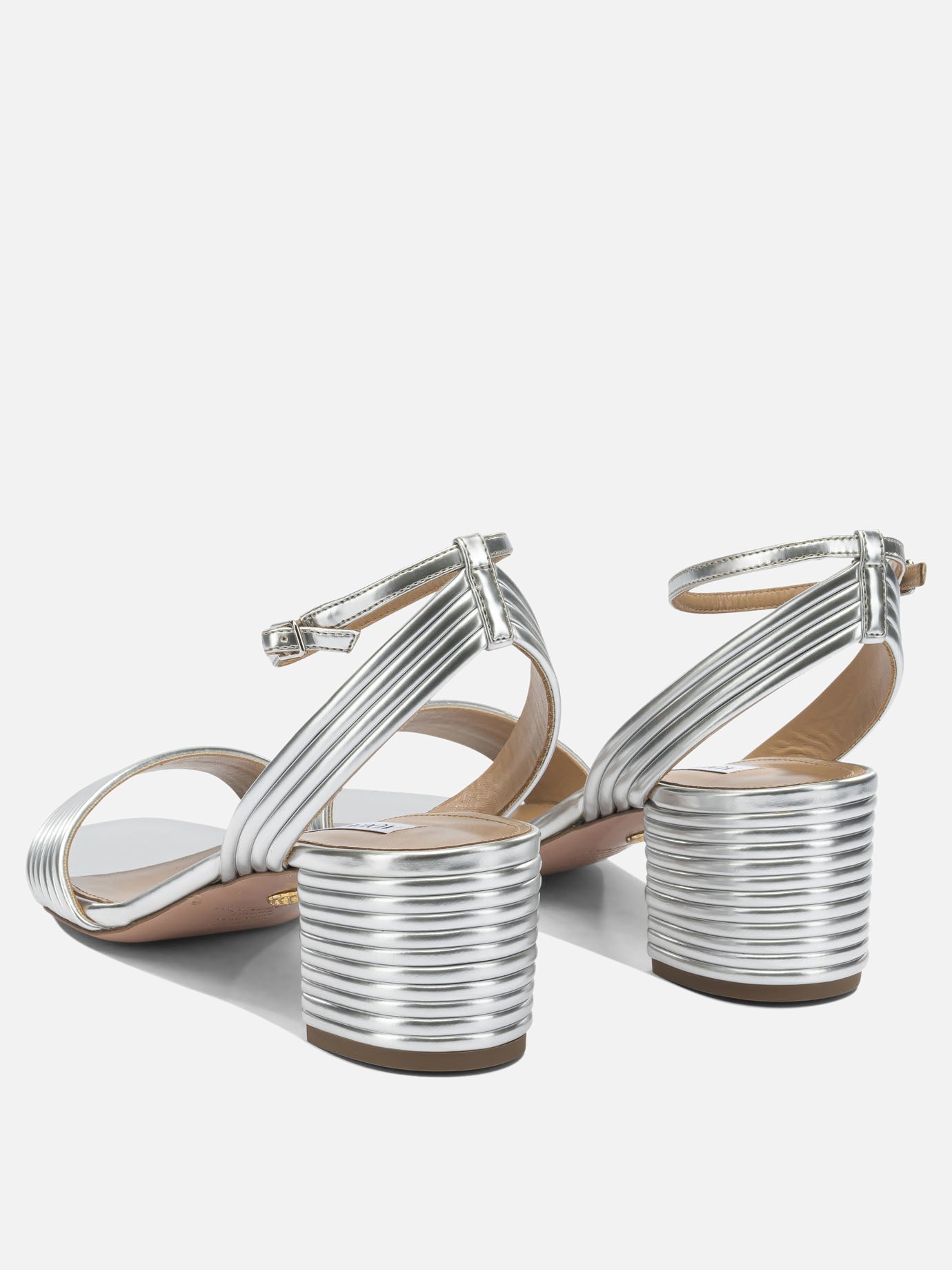 Heeled sandals 5% alfa - 100% calf leather  Silver - Aquazzura Women | PDP | VIETTI Online Store | thumbnail_4