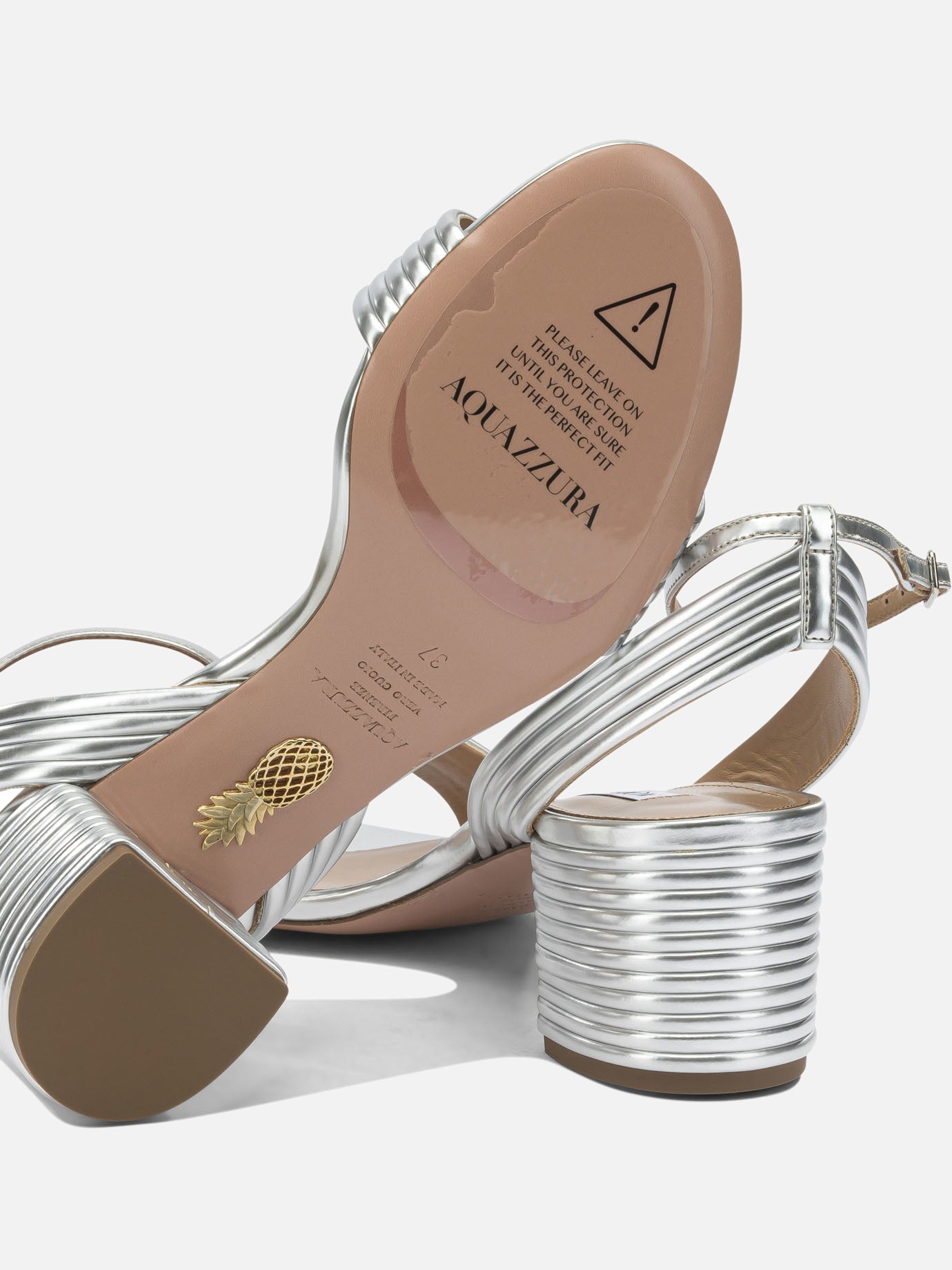 Heeled sandals 5% alfa - 100% calf leather  Silver - Aquazzura Women | PDP | VIETTI Online Store | thumbnail_5