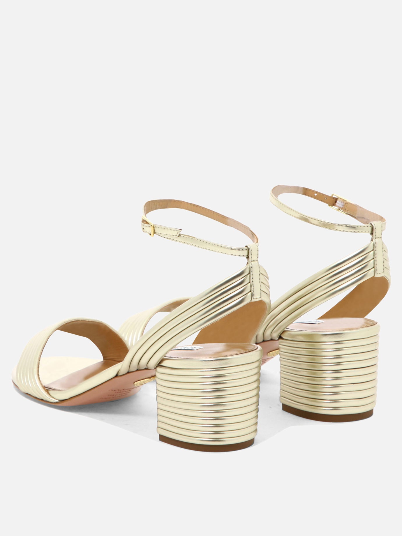 Heeled sandals 5% alfa - 100% calf leather  Gold - Aquazzura Women | PDP | VIETTI Online Store | thumbnail_4