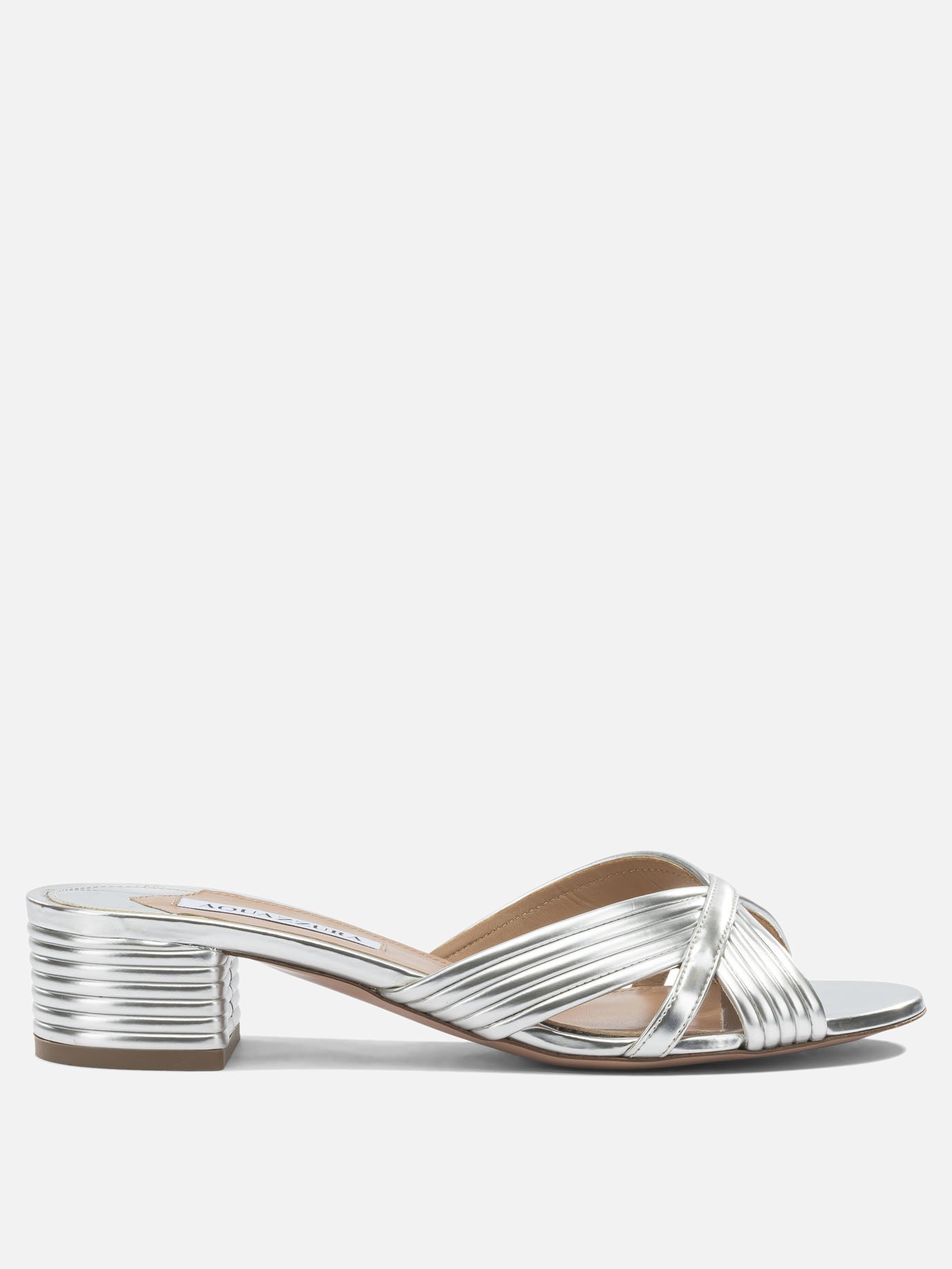 Heeled sandals 05% alpha - 100% calf leather  Silver - Aquazzura Women | PDP | VIETTI Online Store | thumbnail