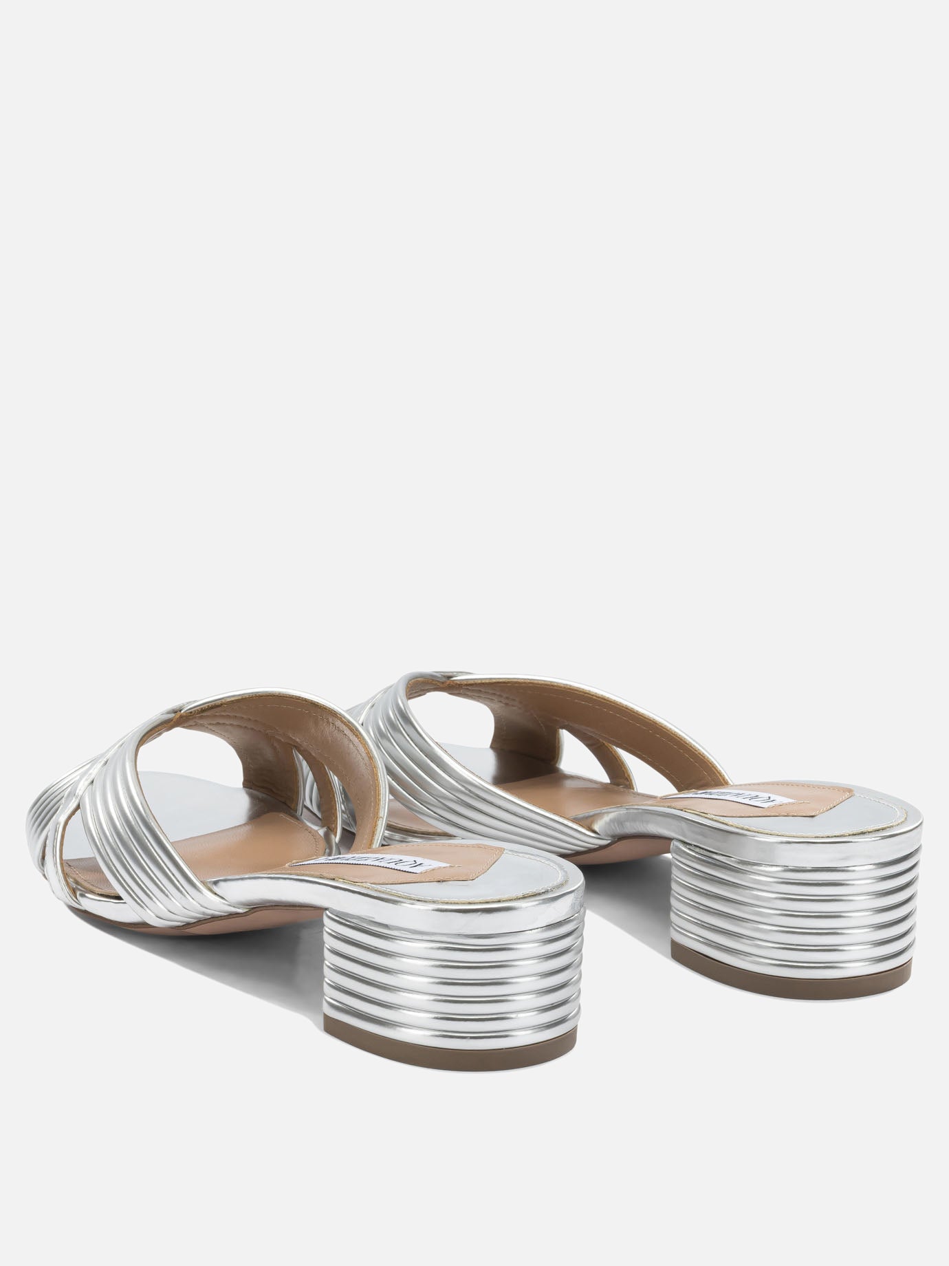 Heeled sandals 05% alpha - 100% calf leather  Silver - Aquazzura Women | PDP | VIETTI Online Store | thumbnail_4