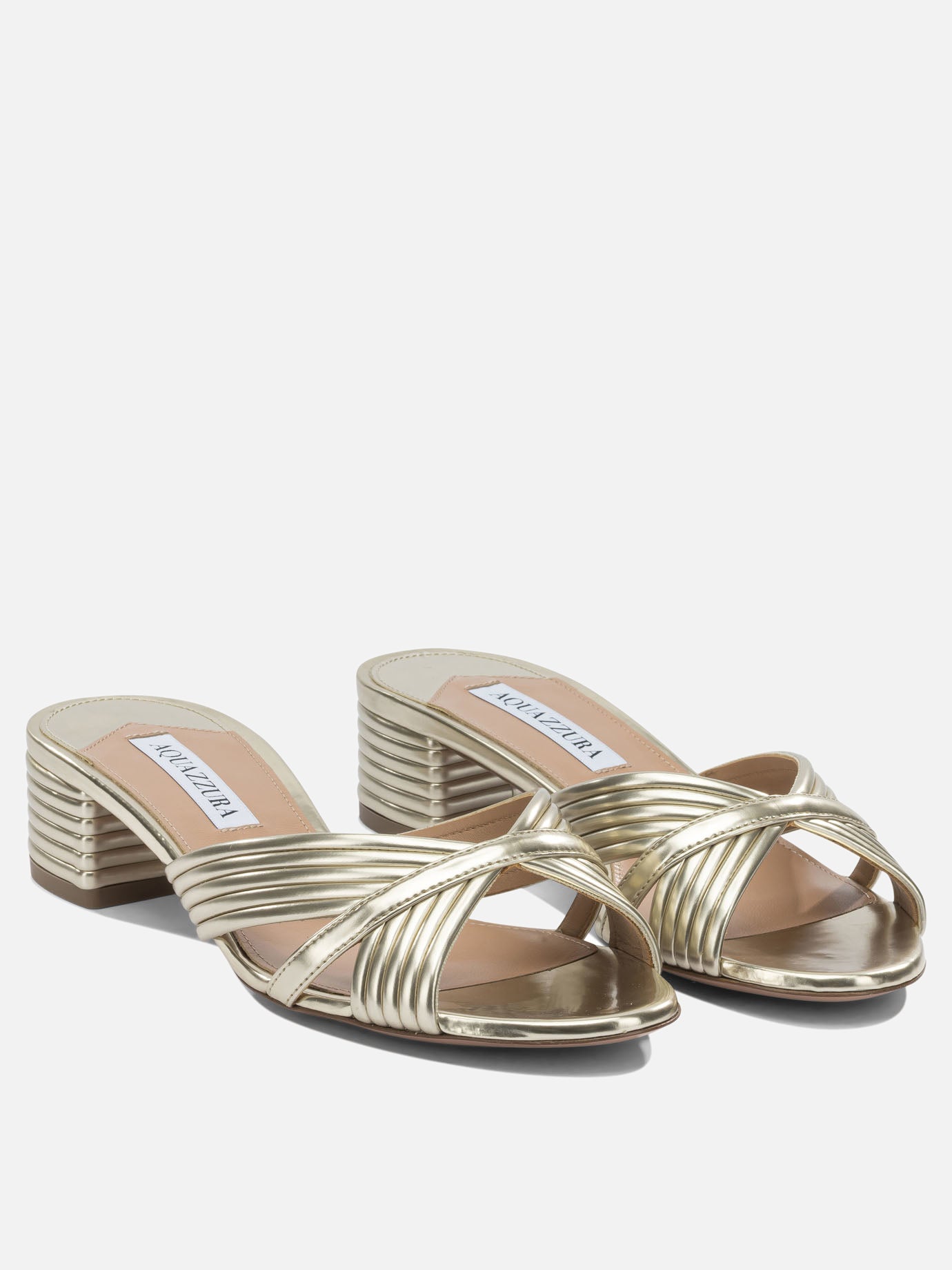 Heeled sandals 05% alpha - 100% calf leather  Gold - Aquazzura Women | PDP | VIETTI Online Store | Zoom-Modal_2
