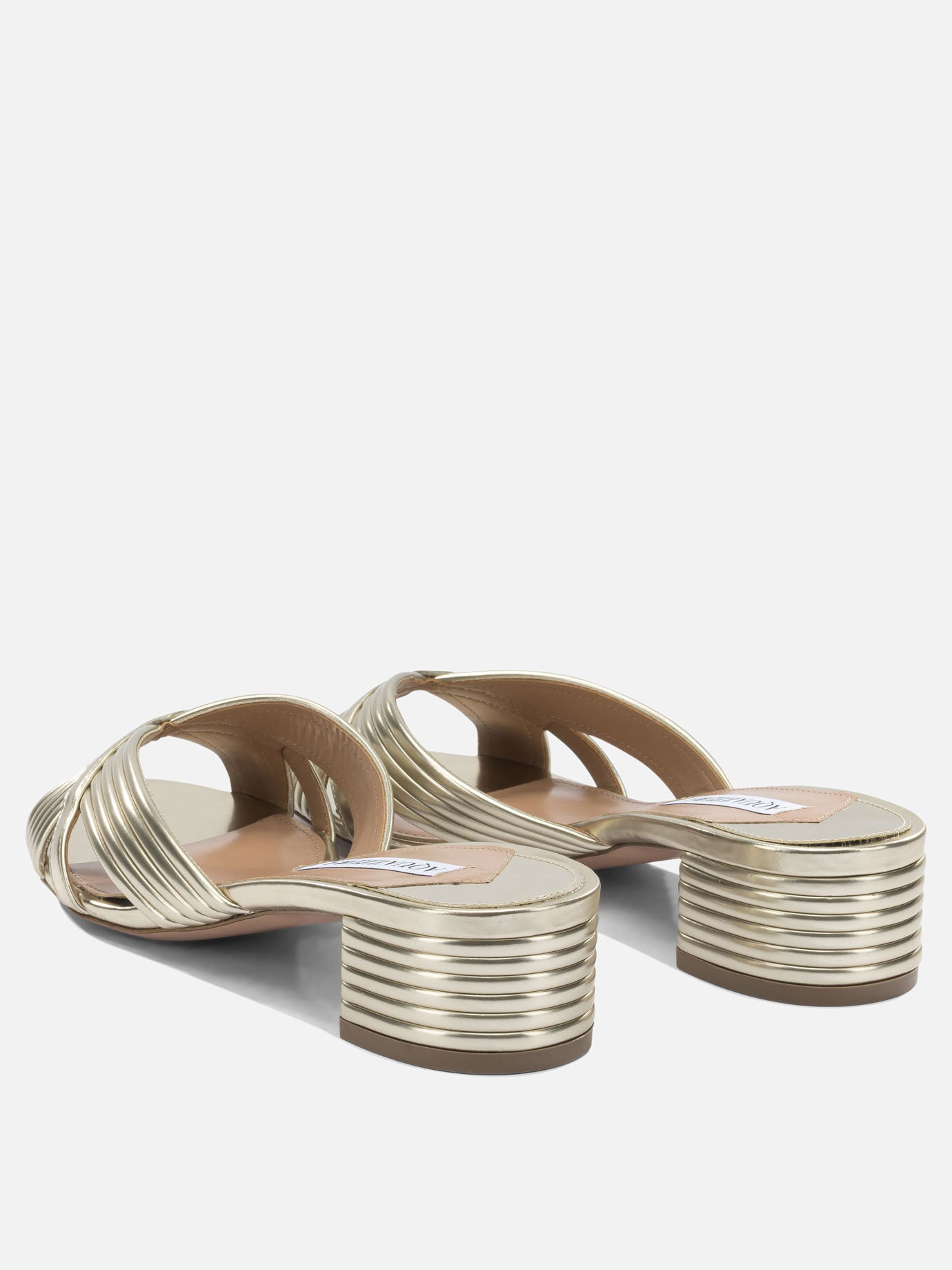 Heeled sandals 05% alpha - 100% calf leather  Gold - Aquazzura Women | PDP | VIETTI Online Store | Zoom-Modal_4
