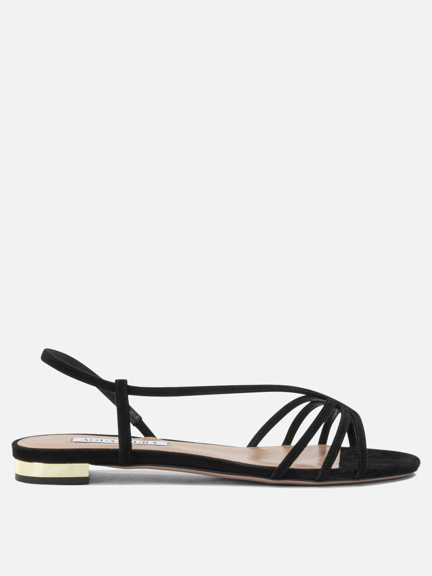 Sandali bassi 100% kid leather - 100% calf leather  Nero - Aquazzura Donna | PDP | VIETTI Online Store | thumbnail