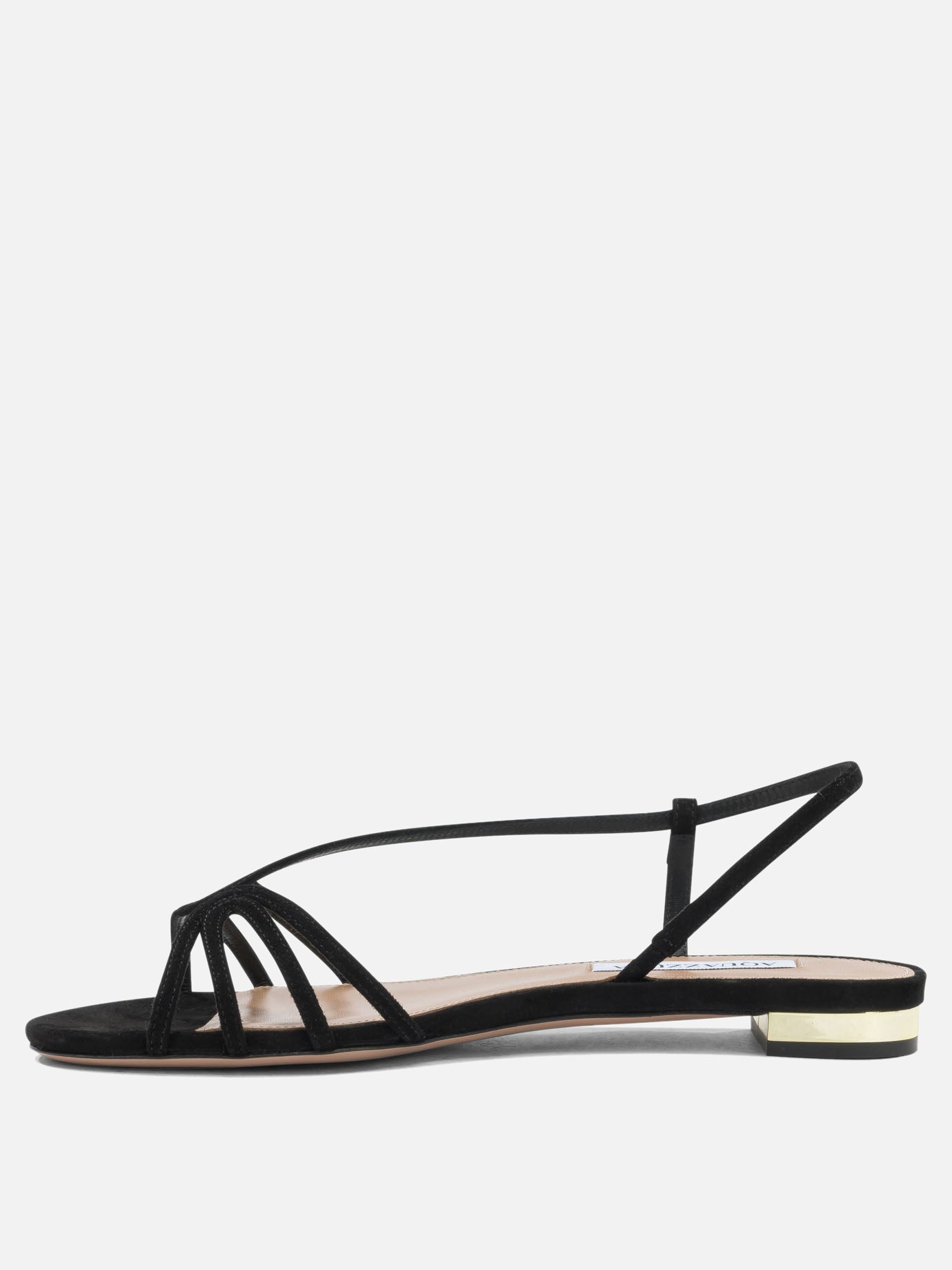 Sandali bassi 100% kid leather - 100% calf leather  Nero - Aquazzura Donna | PDP | VIETTI Online Store | Zoom-Modal_3
