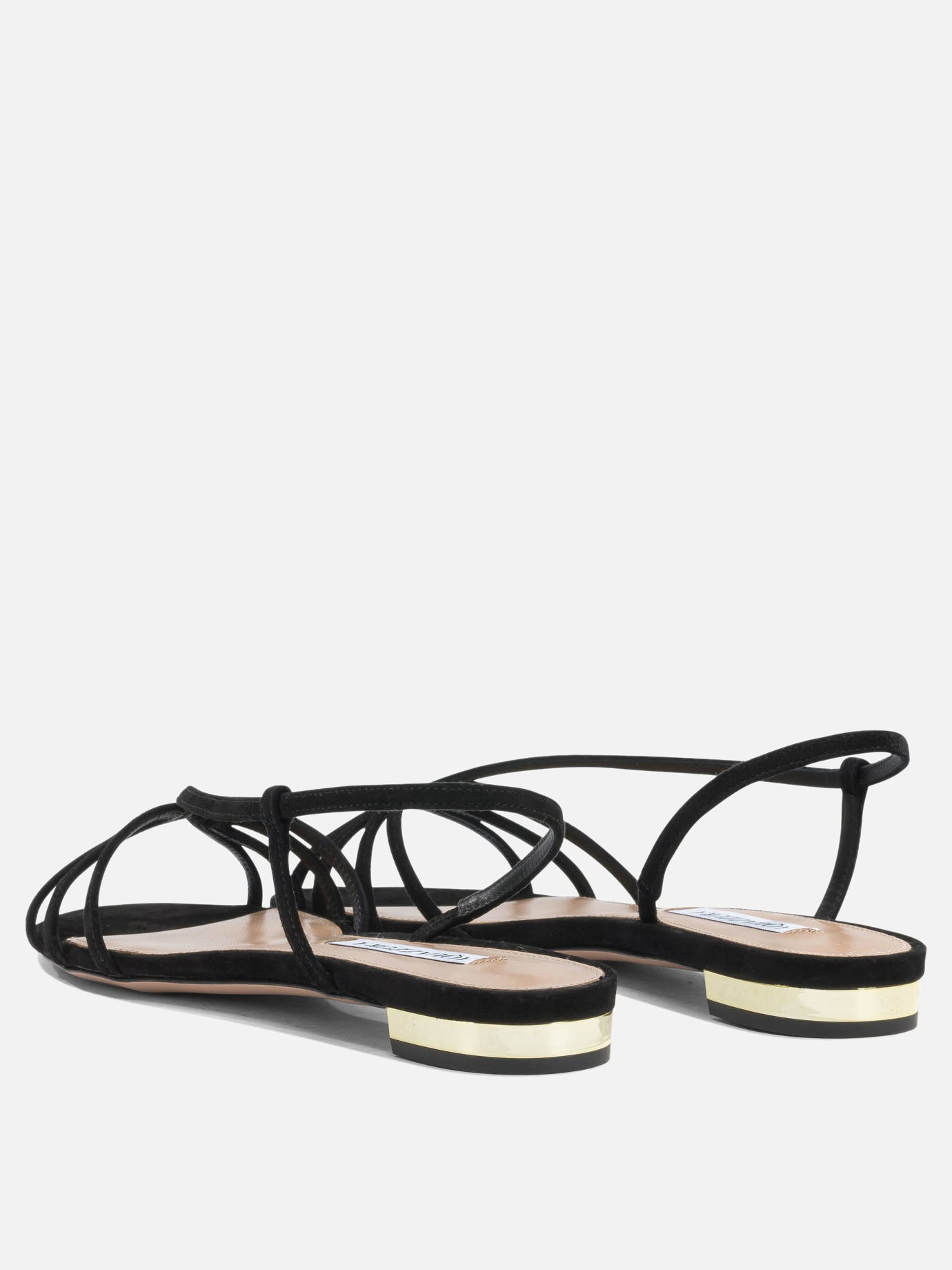 Sandali bassi 100% kid leather - 100% calf leather  Nero - Aquazzura Donna | PDP | VIETTI Online Store | thumbnail_4