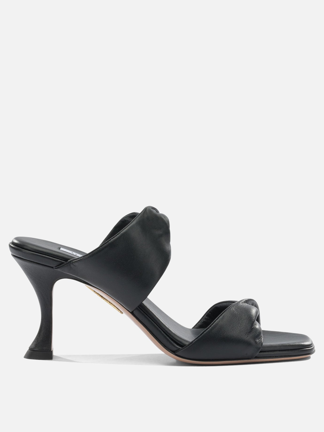 Sandali con tacco 100% crossbred leather - 100% calf leather  Nero - Aquazzura Donna | PDP | VIETTI Online Store | thumbnail