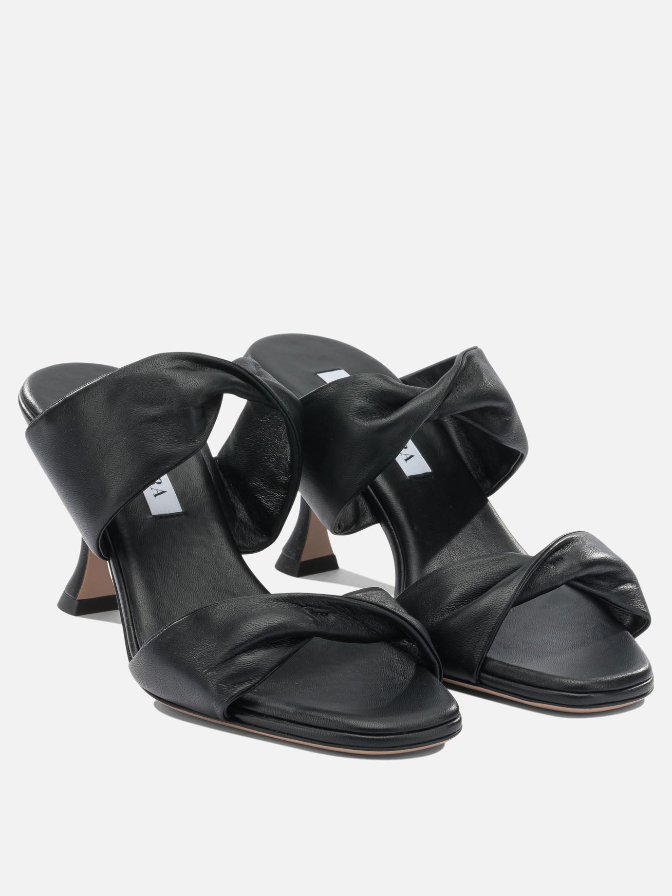 Sandali con tacco 100% crossbred leather - 100% calf leather  Nero - Aquazzura Donna | PDP | VIETTI Online Store | thumbnail_2