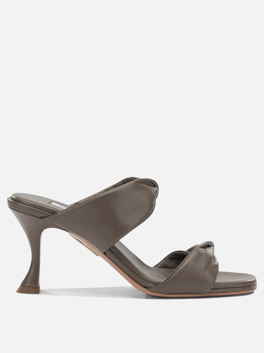 Heeled sandals 100% crossbred leather - 100% calf leather  Brown - Aquazzura Women | PLP | VIETTI Online Store 

