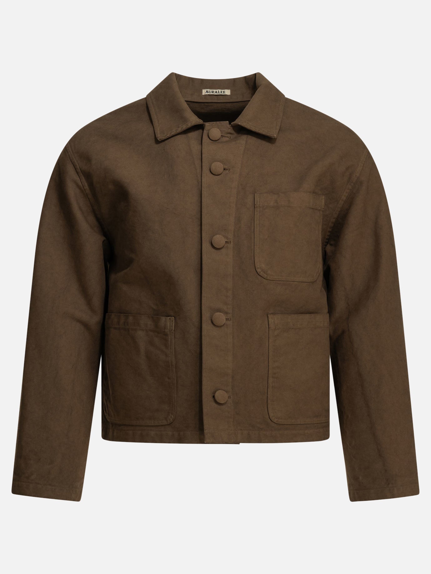 Overshirt jackets Solid colour  Brown - Auralee Men | PDP | VIETTI Online Store | Zoom-Modal
