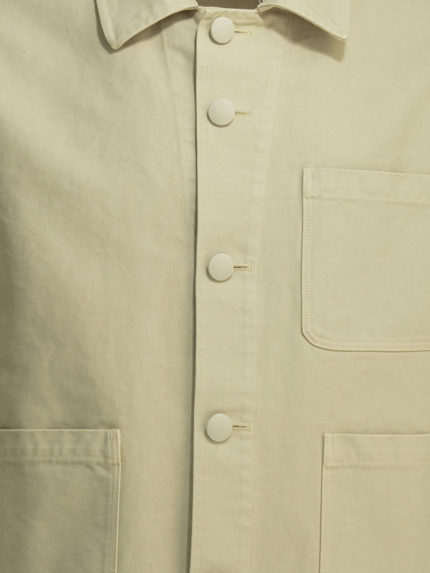 Auralee Cotton overshirt jacket Beige - Men | VIETTI Online Store