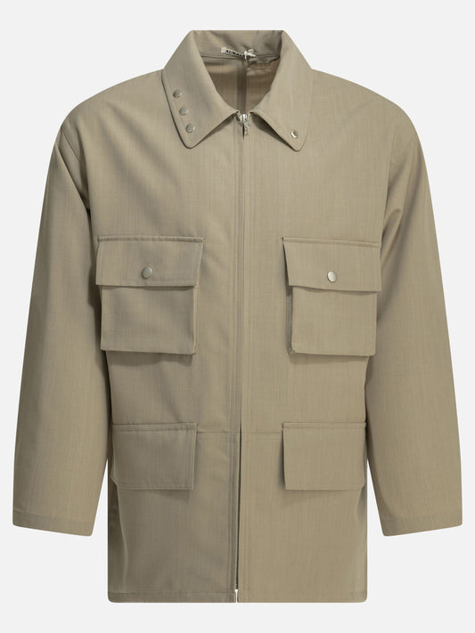 Overshirt jackets Solid colour  Beige - Auralee Men | PLP | VIETTI Online Store 
