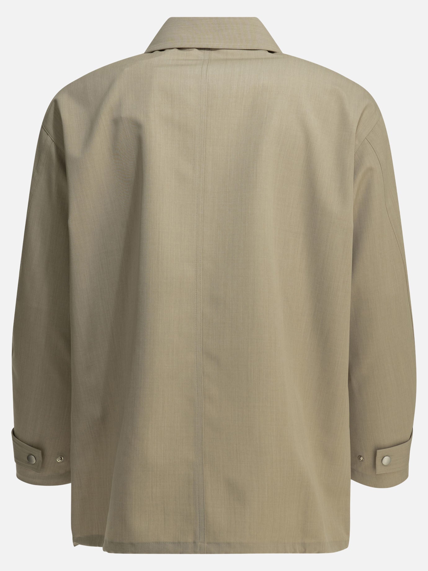 Overshirt jackets Solid colour  Beige - Auralee Men | PDP | VIETTI Online Store | thumbnail_4