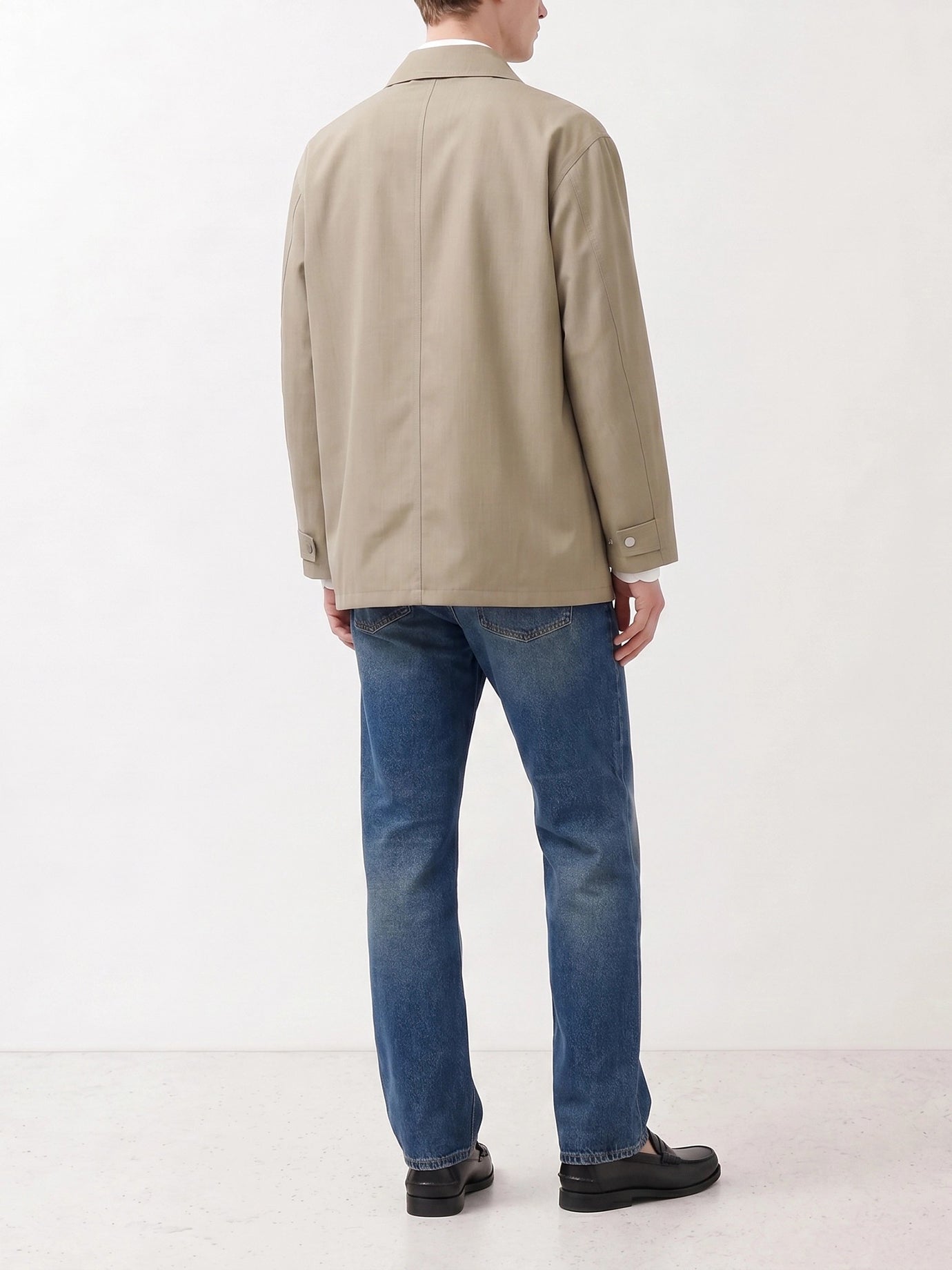 Overshirt jackets Solid colour  Beige - Auralee Men | PDP | VIETTI Online Store | thumbnail_3