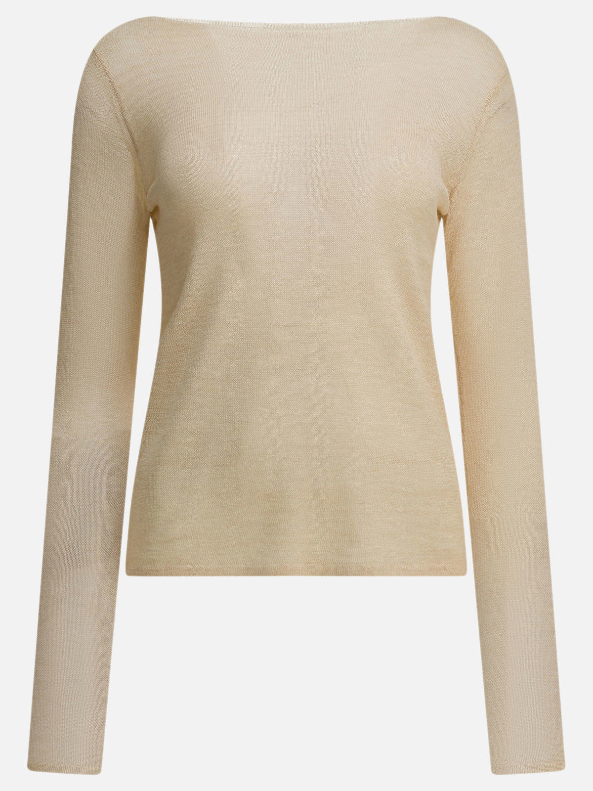 Auralee Cashmere boat sweater Beige