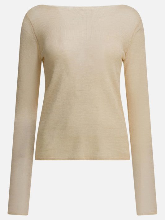 Auralee Cashmere boat sweater Beige

