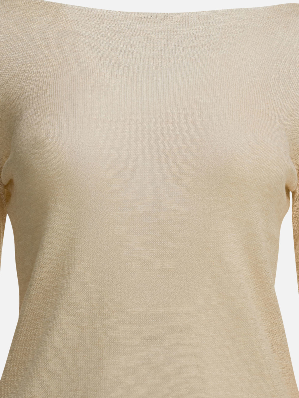 Auralee Cashmere boat sweater Beige