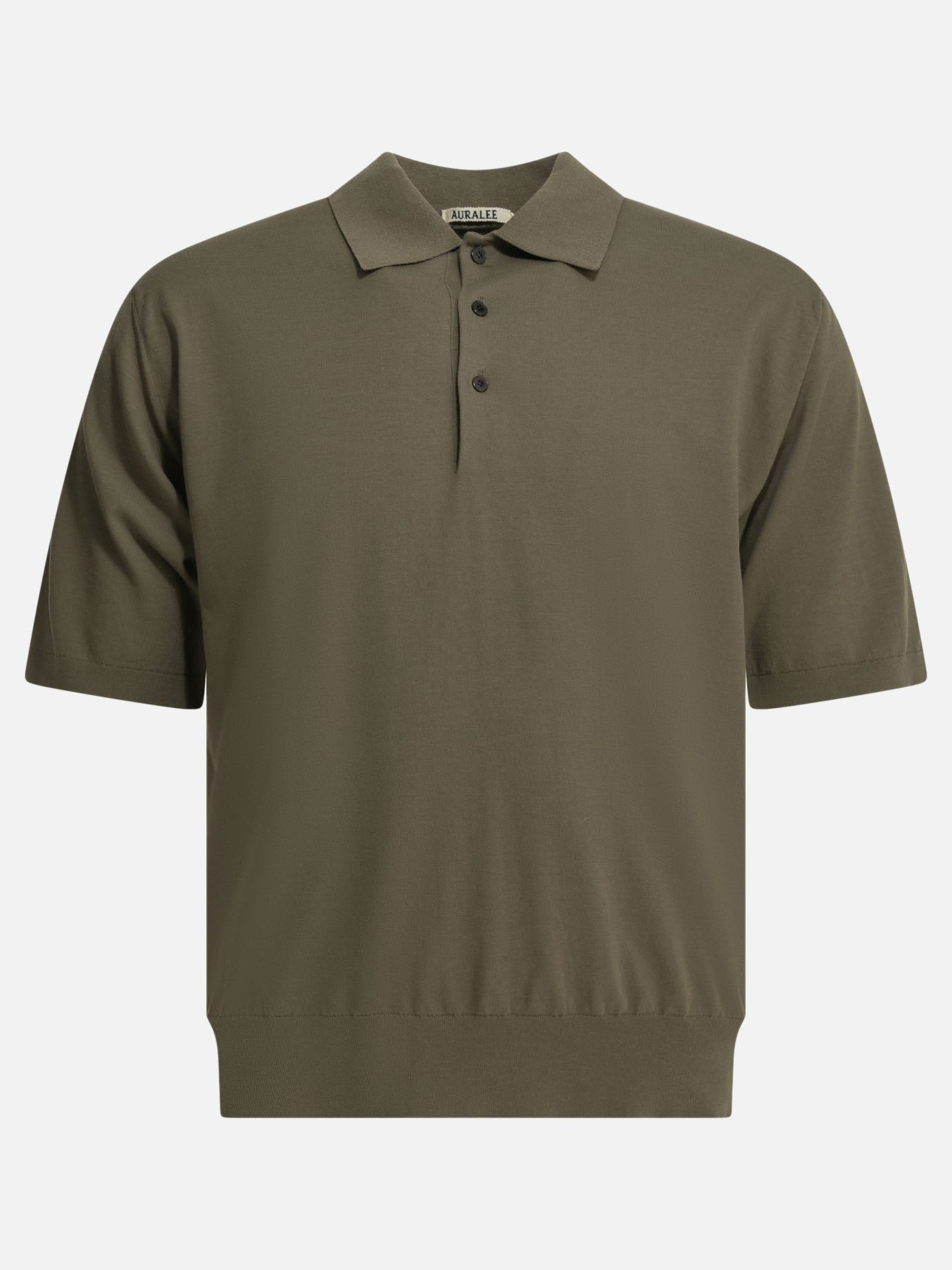 Polo shirts with buttons Solid colour  Green - Auralee Men | PDP | VIETTI Online Store | thumbnail