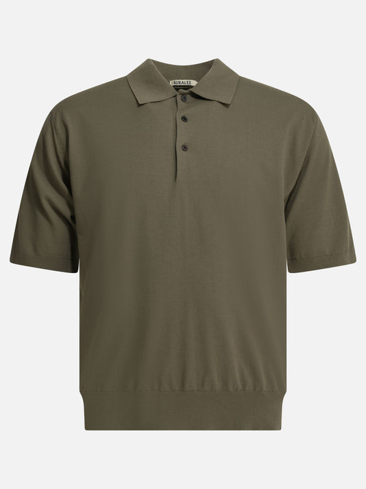 Polo shirts with buttons Solid colour  Green - Auralee Men | PLP | VIETTI Online Store 
