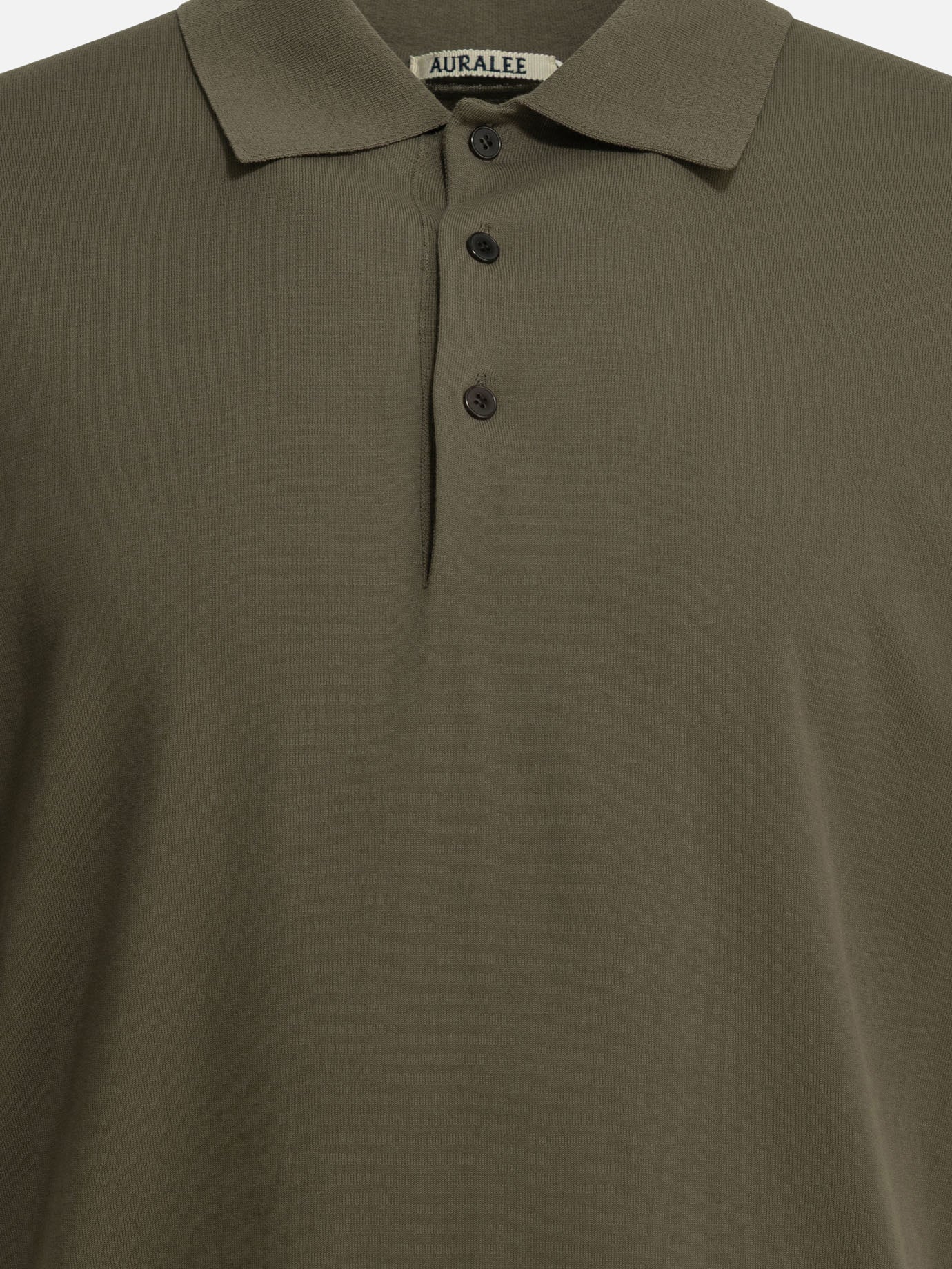 Polo shirts with buttons Solid colour  Green - Auralee Men | PDP | VIETTI Online Store | thumbnail_3