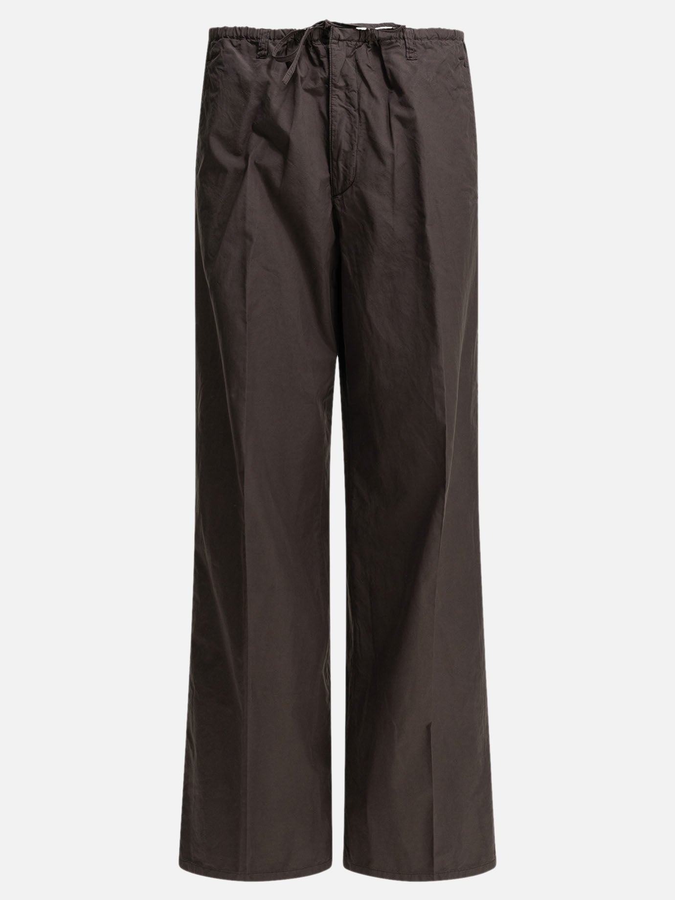 Leisure trousers Solid colour  Brown - Auralee Women | PDP | VIETTI Online Store | thumbnail