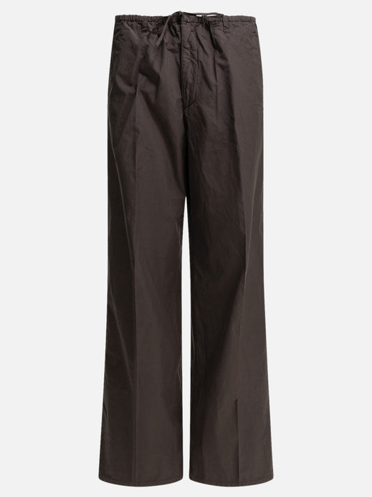 Leisure trousers Solid colour  Brown - Auralee Women | PDP | VIETTI Online Store 

