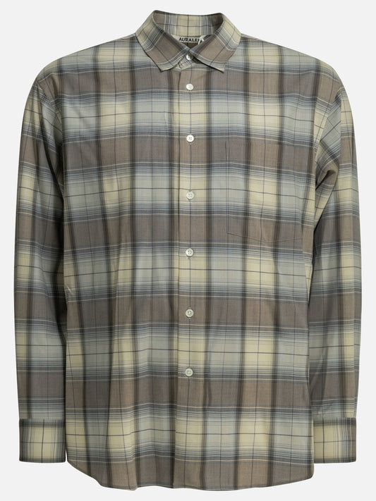 Camicie casual Plaid  Grigio - Auralee Uomo | PLP | VIETTI Online Store 
