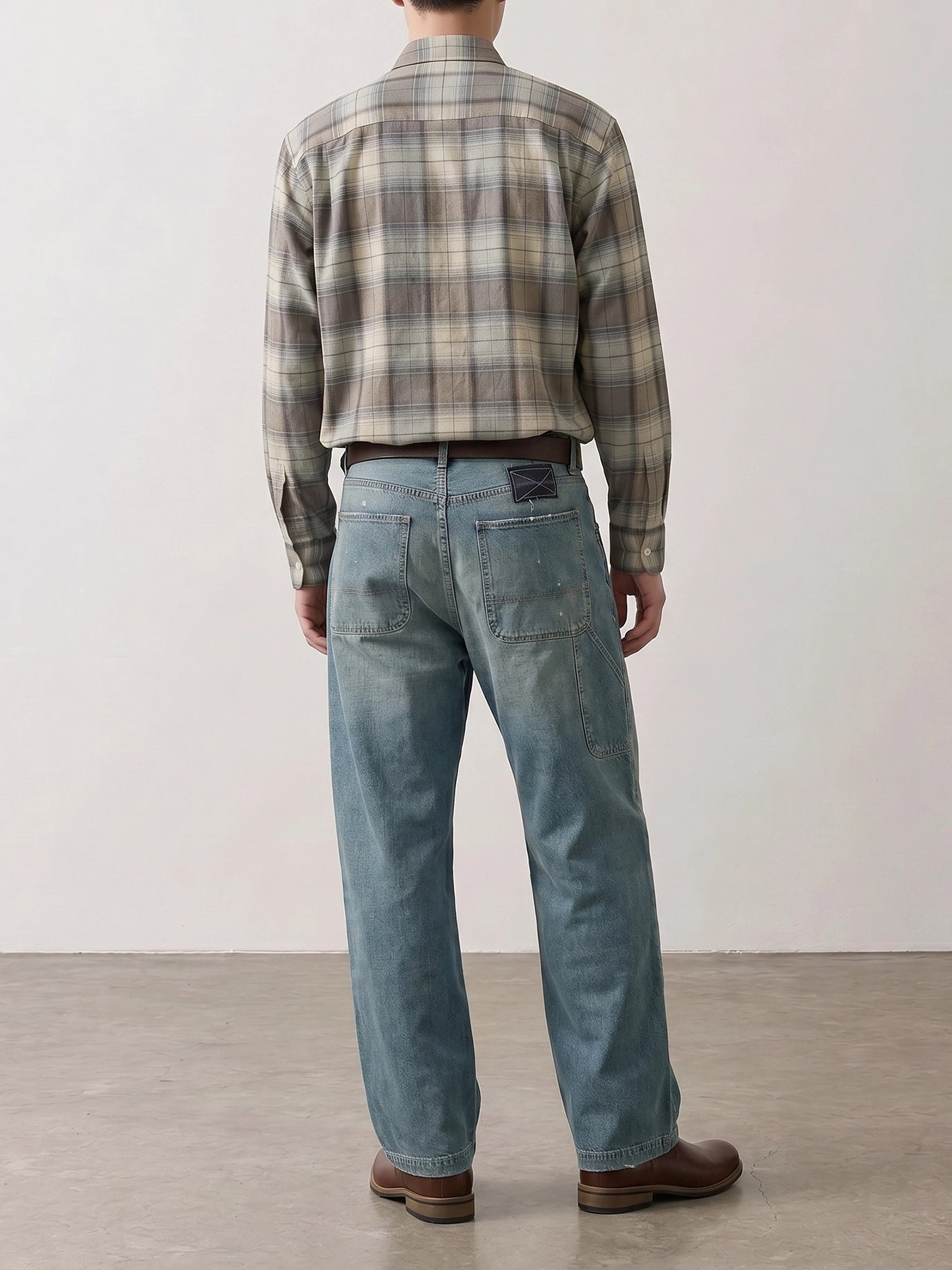 Casual shirts Plaid  Grey - Auralee Men | PDP | VIETTI Online Store | Zoom-Modal_3
