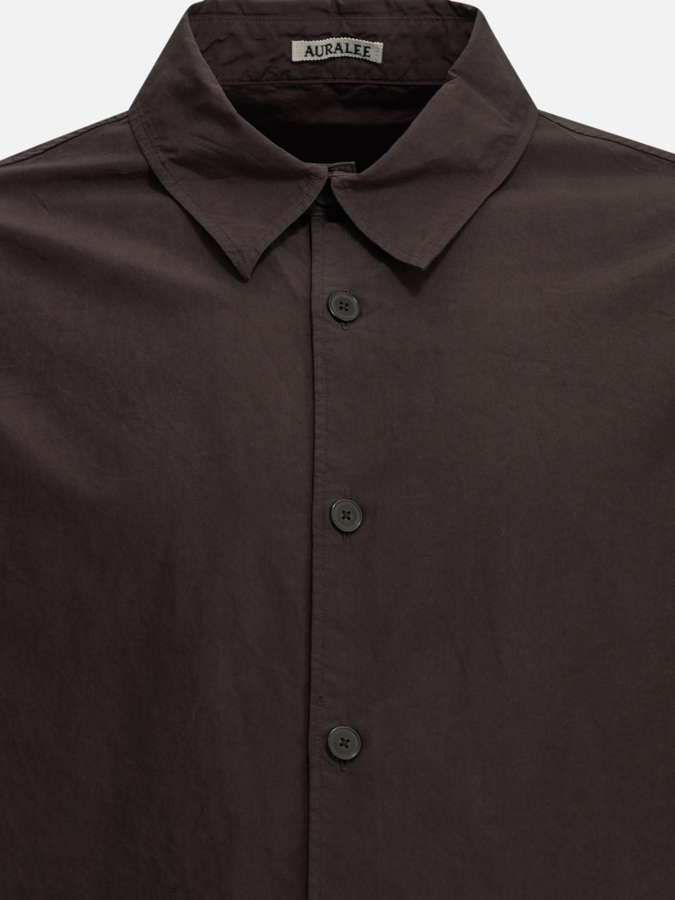 Casual shirts Solid colour  Brown - Auralee Men | PDP | VIETTI Online Store | thumbnail_3