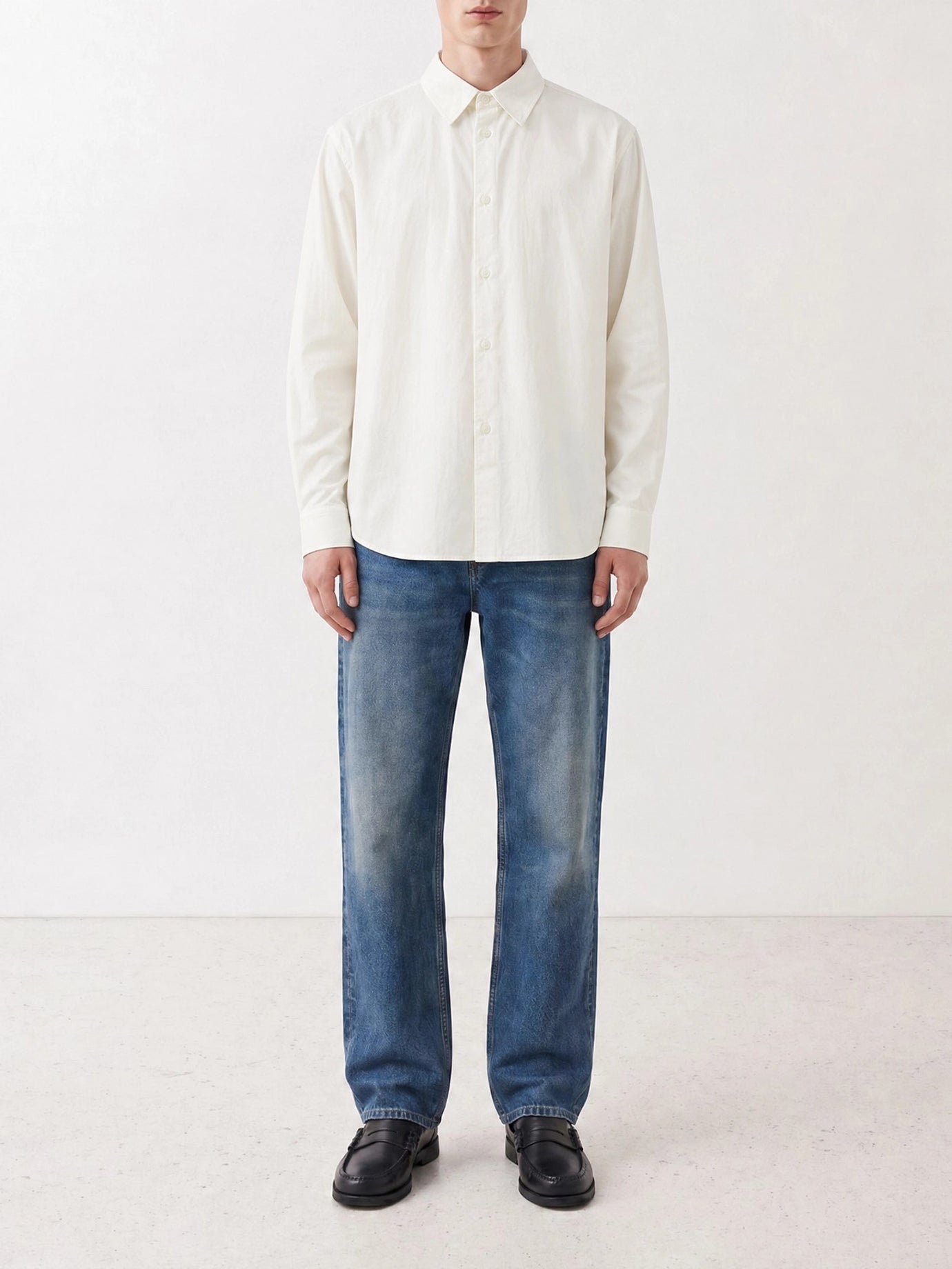 Casual shirts Solid colour  White - Auralee Men | PDP | VIETTI Online Store | thumbnail_2