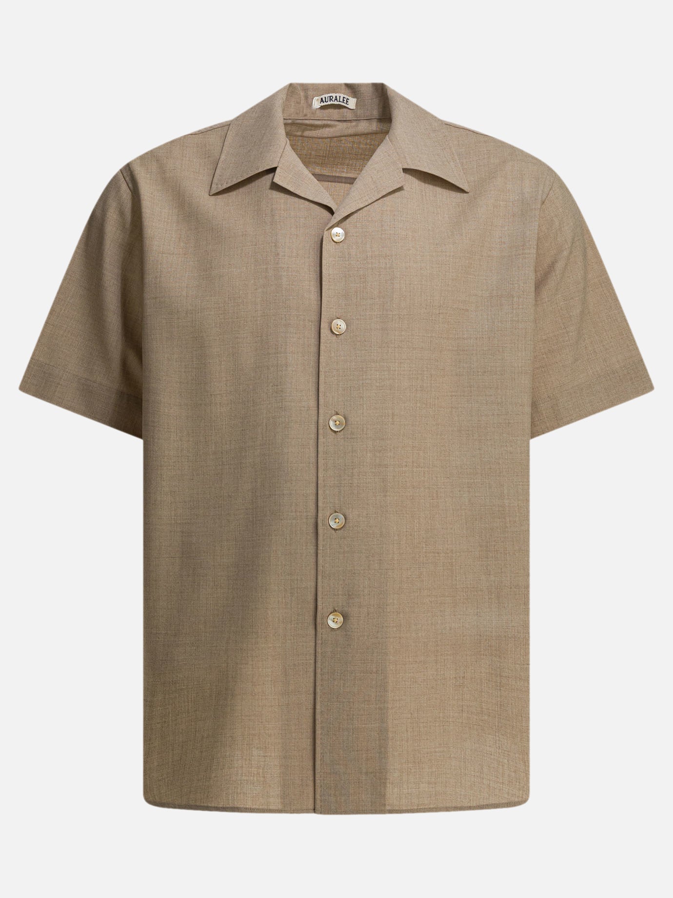 Casual shirts Solid colour  Beige - Auralee Men | PDP | VIETTI Online Store | thumbnail