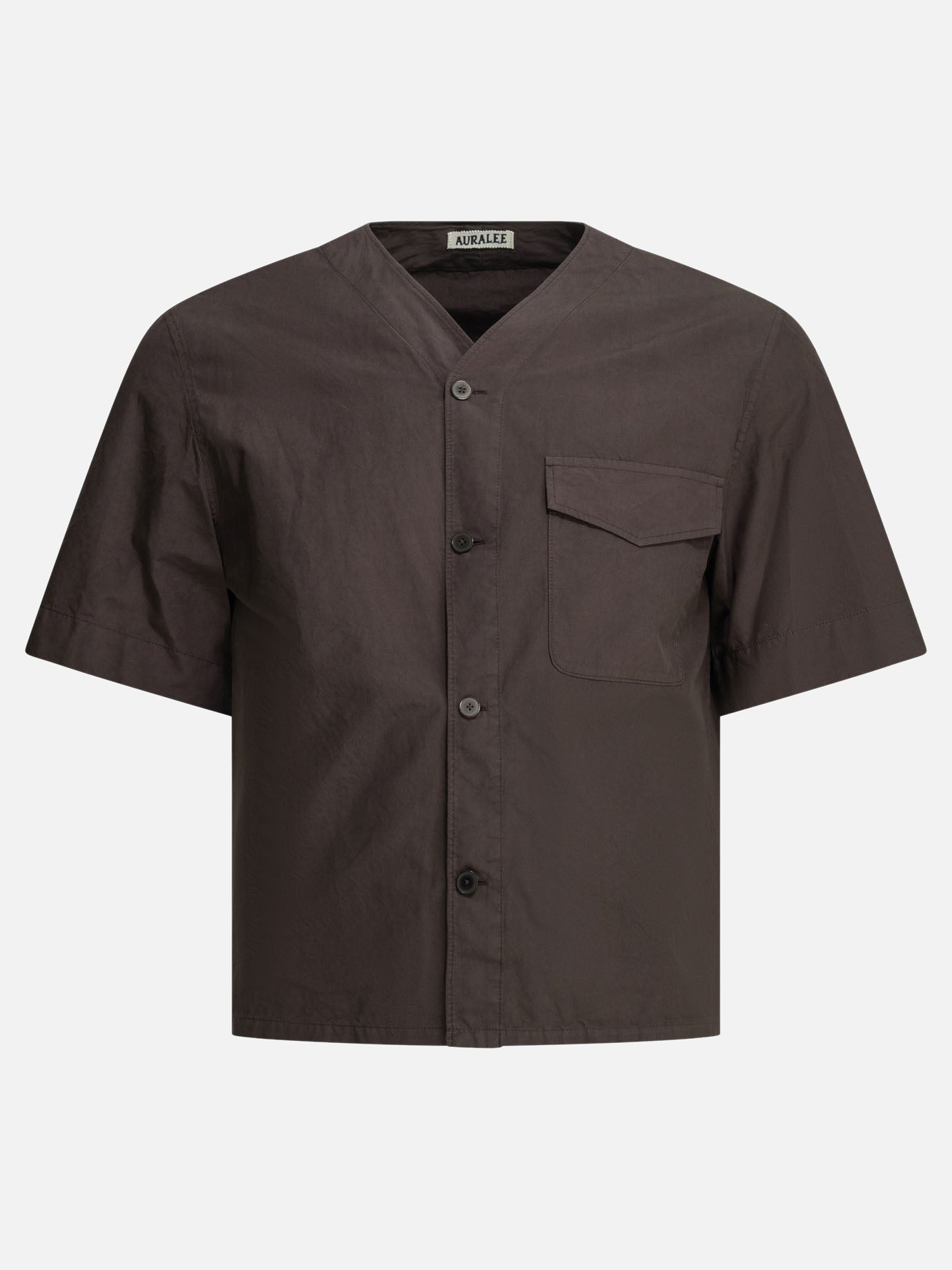 Casual shirts Solid colour  Brown - Auralee Men | PDP | VIETTI Online Store | thumbnail
