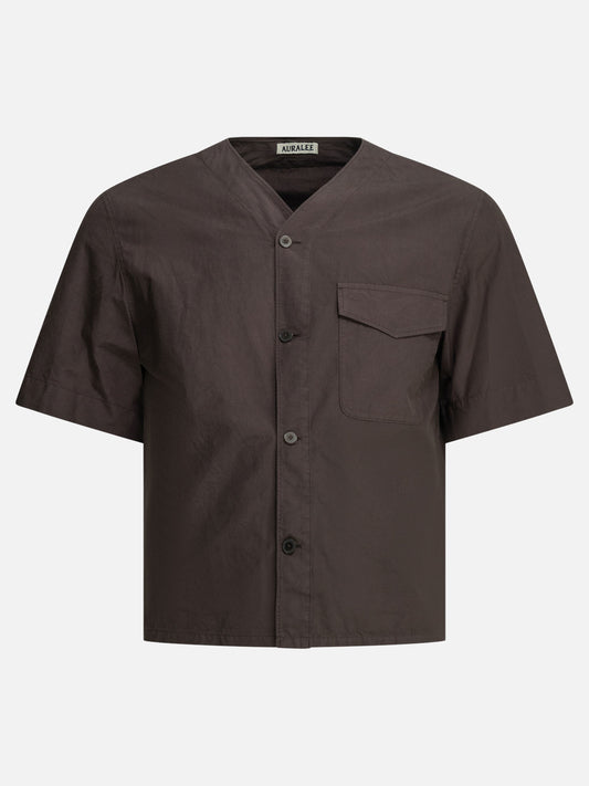 Camicie casual Solid colour  Marrone - Auralee Uomo | PLP | VIETTI Online Store 
