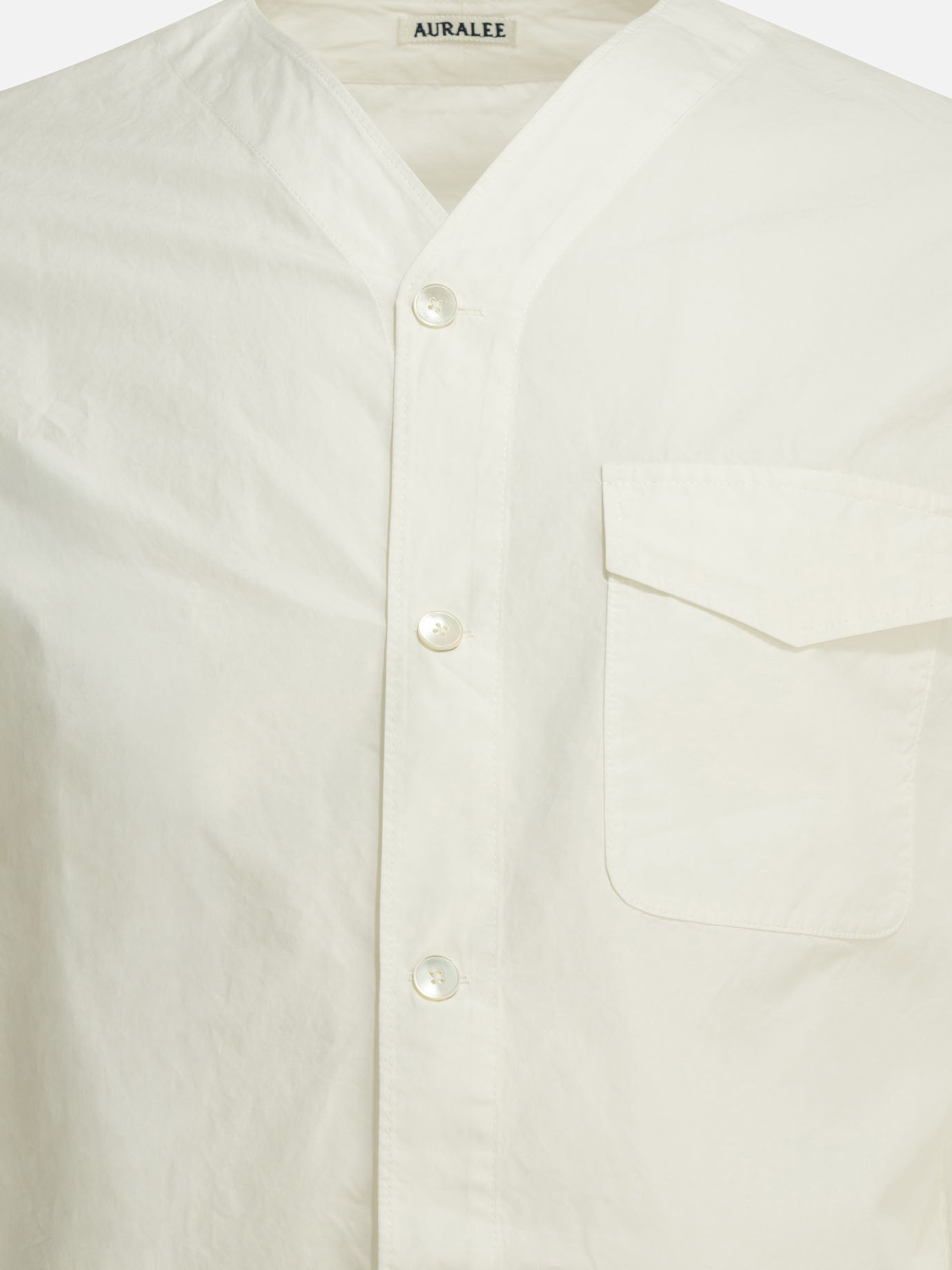 Casual shirts Solid colour  White - Auralee Men | PDP | VIETTI Online Store | thumbnail_3