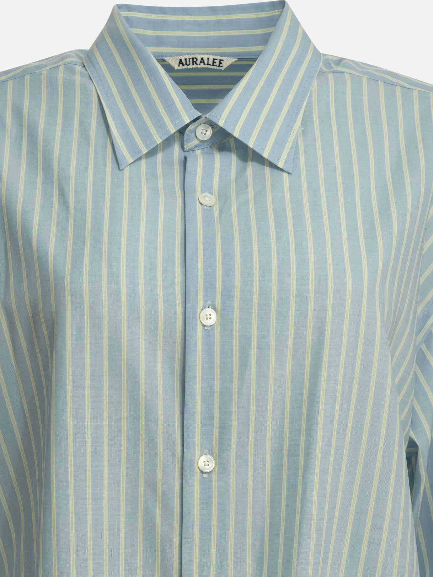 Casual shirts Striped  Light blue - Auralee Women | PDP | VIETTI Online Store | thumbnail_3