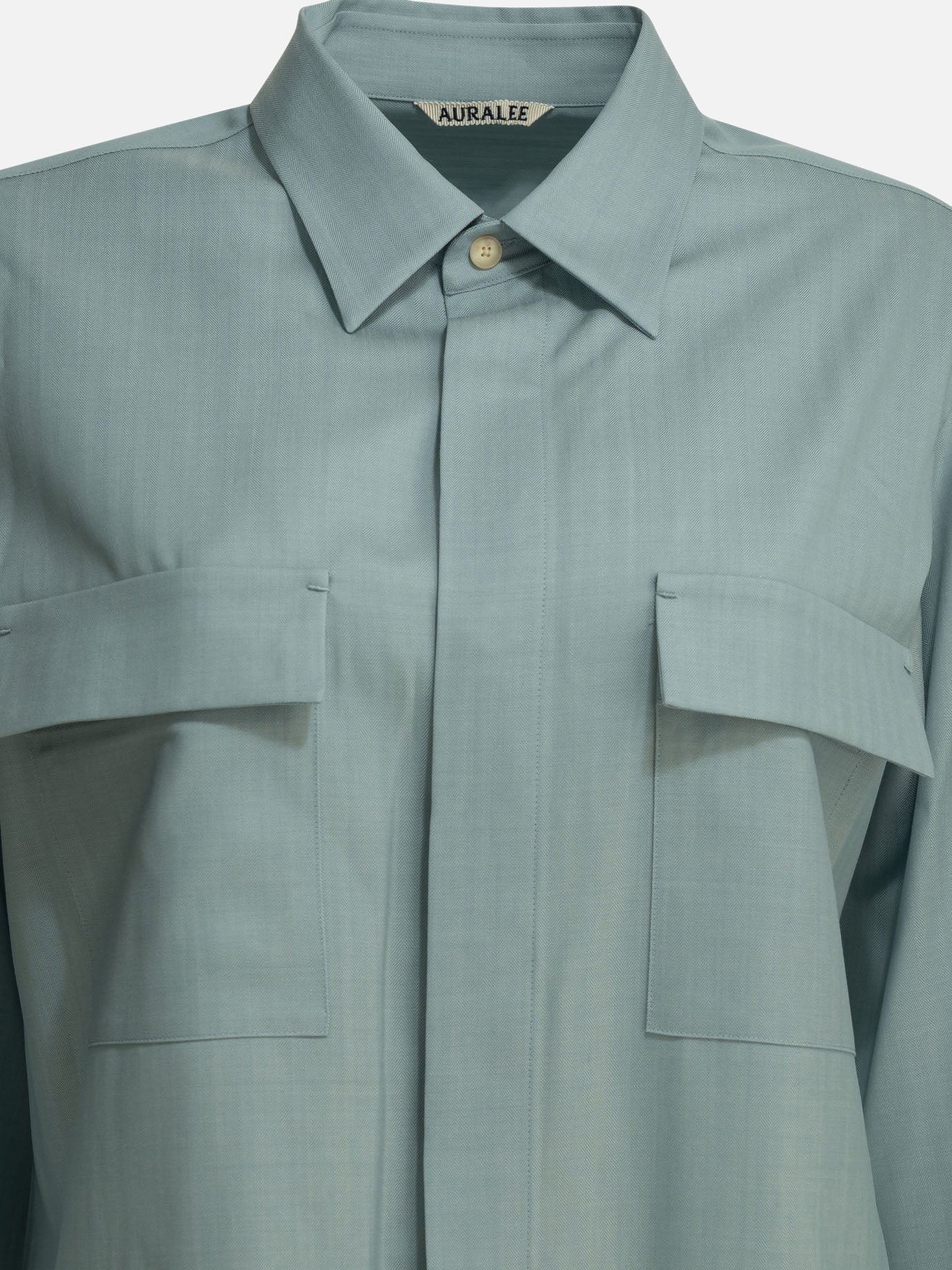 Overshirt jackets Solid colour  Light blue - Auralee Women | PDP | VIETTI Online Store | Zoom-Modal_3
