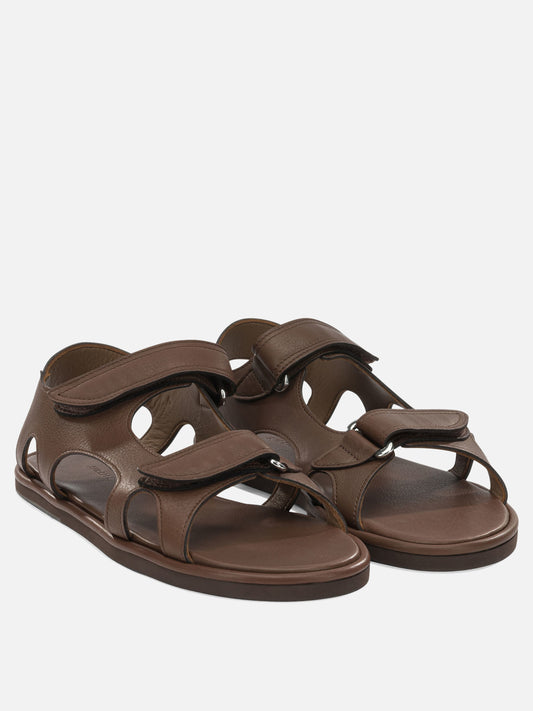 Flat sandals 100% calf leather  Brown - Auralee Women | PLP | VIETTI Online Store | 2
